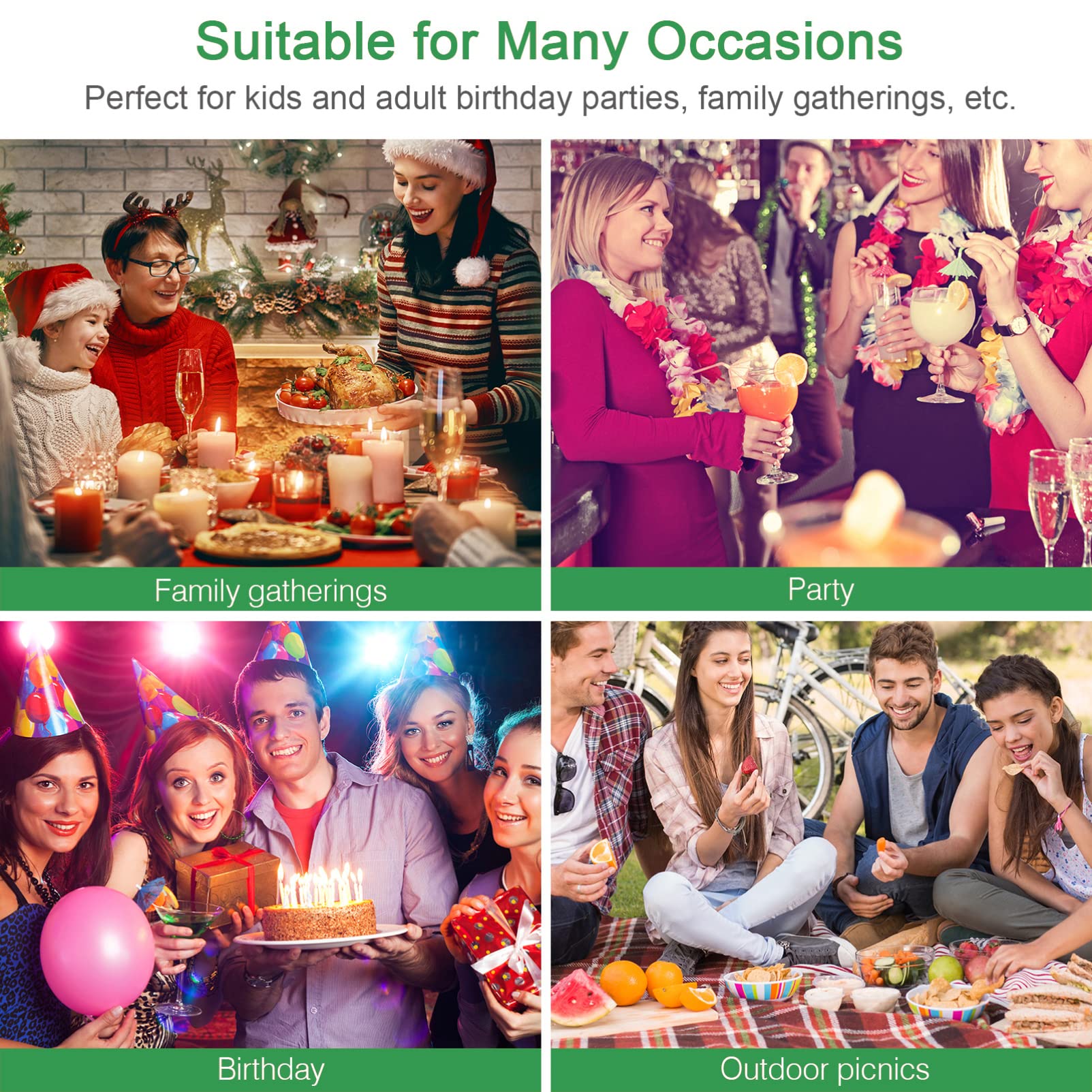 Amosfun 12-Piece Christmas Tableware Set - Knife & Fork Holders, Silverware Pouch with Christmas Tree Design - Holiday Party Supplies, Table Decorations & Centerpieces for Xmas Dinner, Family Gatherings & Festive Celebrations