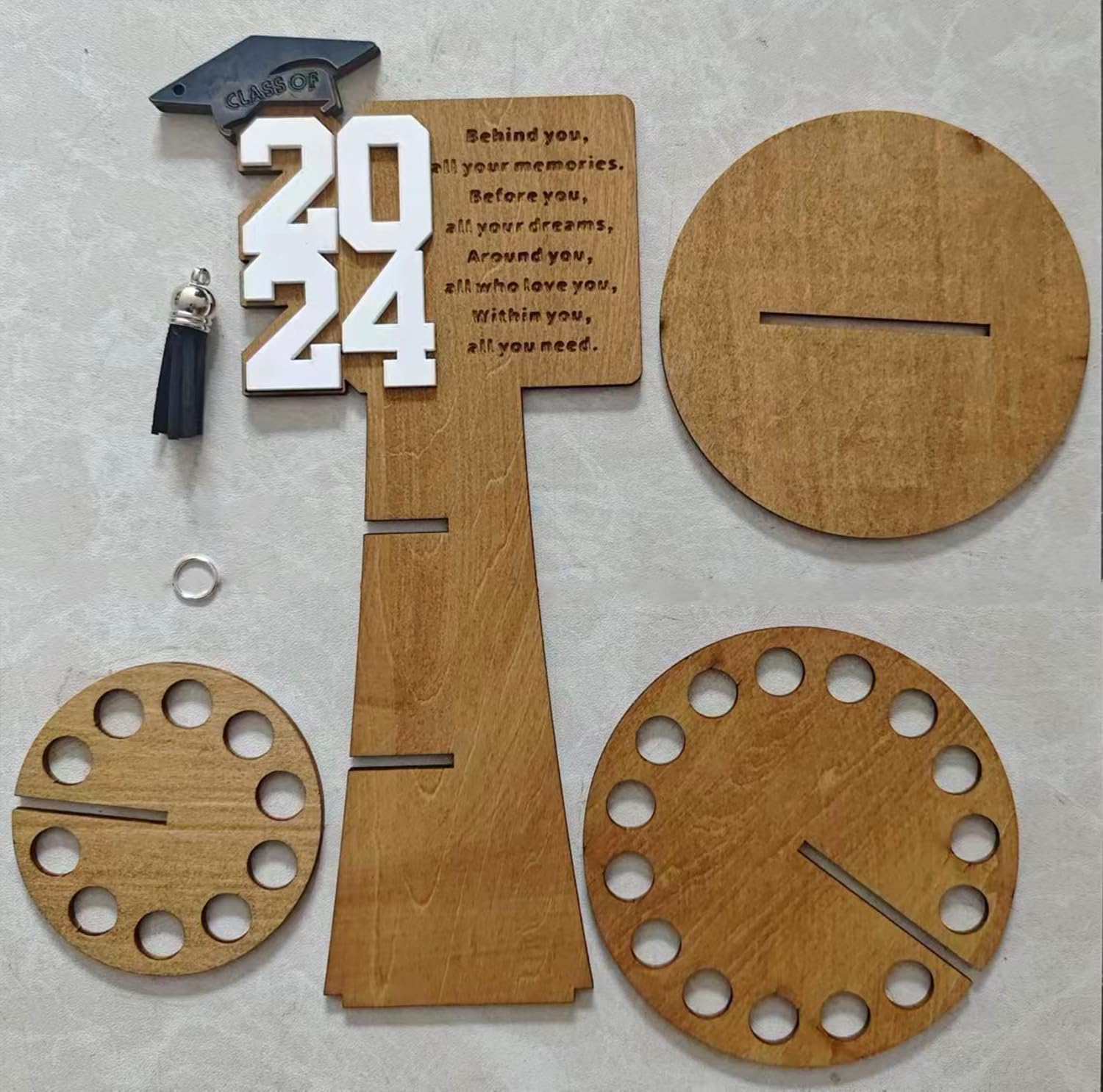 2024 Graduation Money Cake Holder - Unique Graduation Gift Ideas for High School & College Grads - White Money Cake Box for Cash Gifts - Perfect for Graduation Parties & Celebrations
