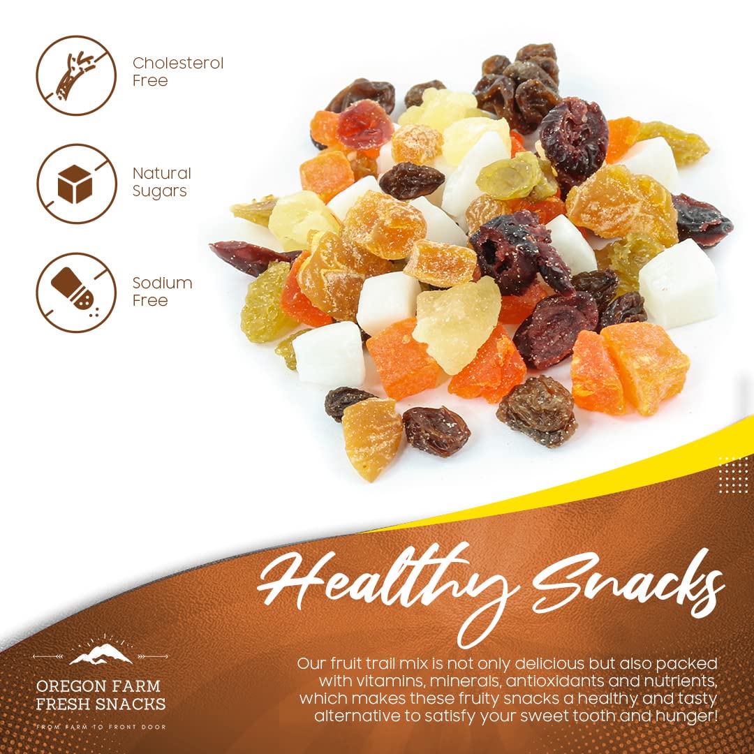 **Oregon Farm Fresh Dried Fruit Mix – 24oz Healthy Snacks | Natural Trail Mix with Mixed Fruits for Adults & Kids | Perfect for Breakfast, Baking, On-the-Go Snacks & Office Lunch**