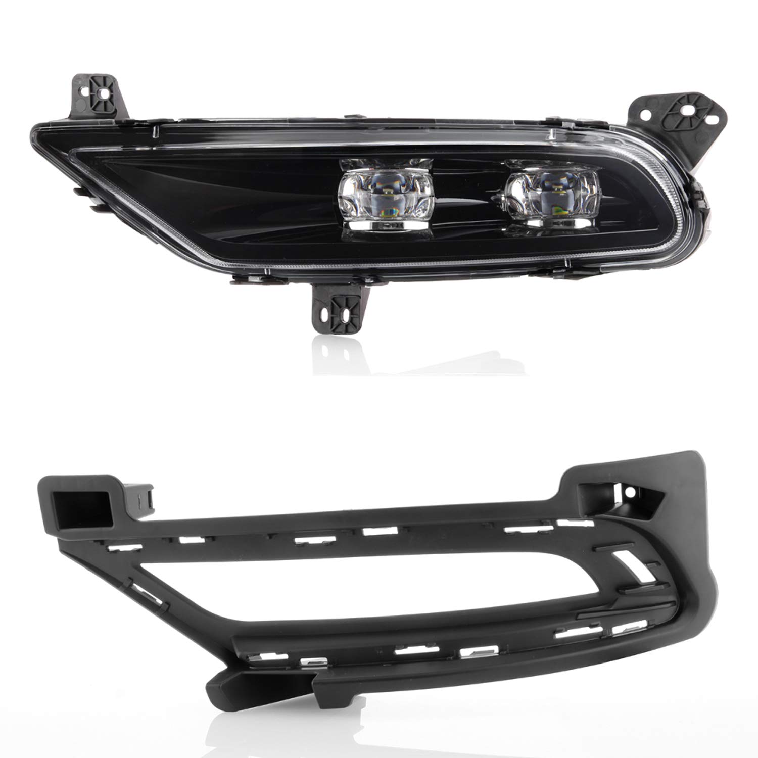 AKKON Full LED Chrome Fog Lights for 2015-2020 Chrysler 300 - Pair with Switch Accessories (Driver+Passenger) | Durable Bumper Driving Lamps for Enhanced Night Visibility & Style Upgrade
