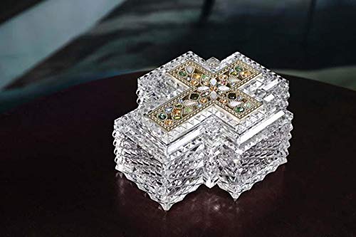 Elegant Cross Jewelry Box - Premium Gift Box for Necklaces, Rings & Bracelets - Perfect for Religious Gifts, Wedding Favors & Jewelry Storage