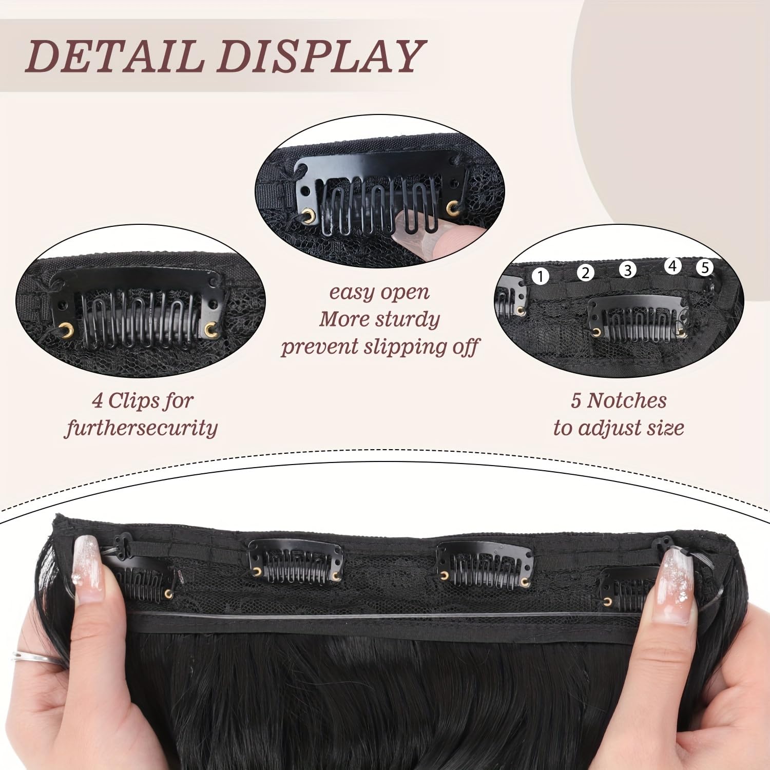 CHANDERKASH 24 Inch Synthetic Curly Hair Extensions with 5 Clips - 1 Piece Human Hair Weave for Women | Perfect for Parties, Weddings & Daily Styling