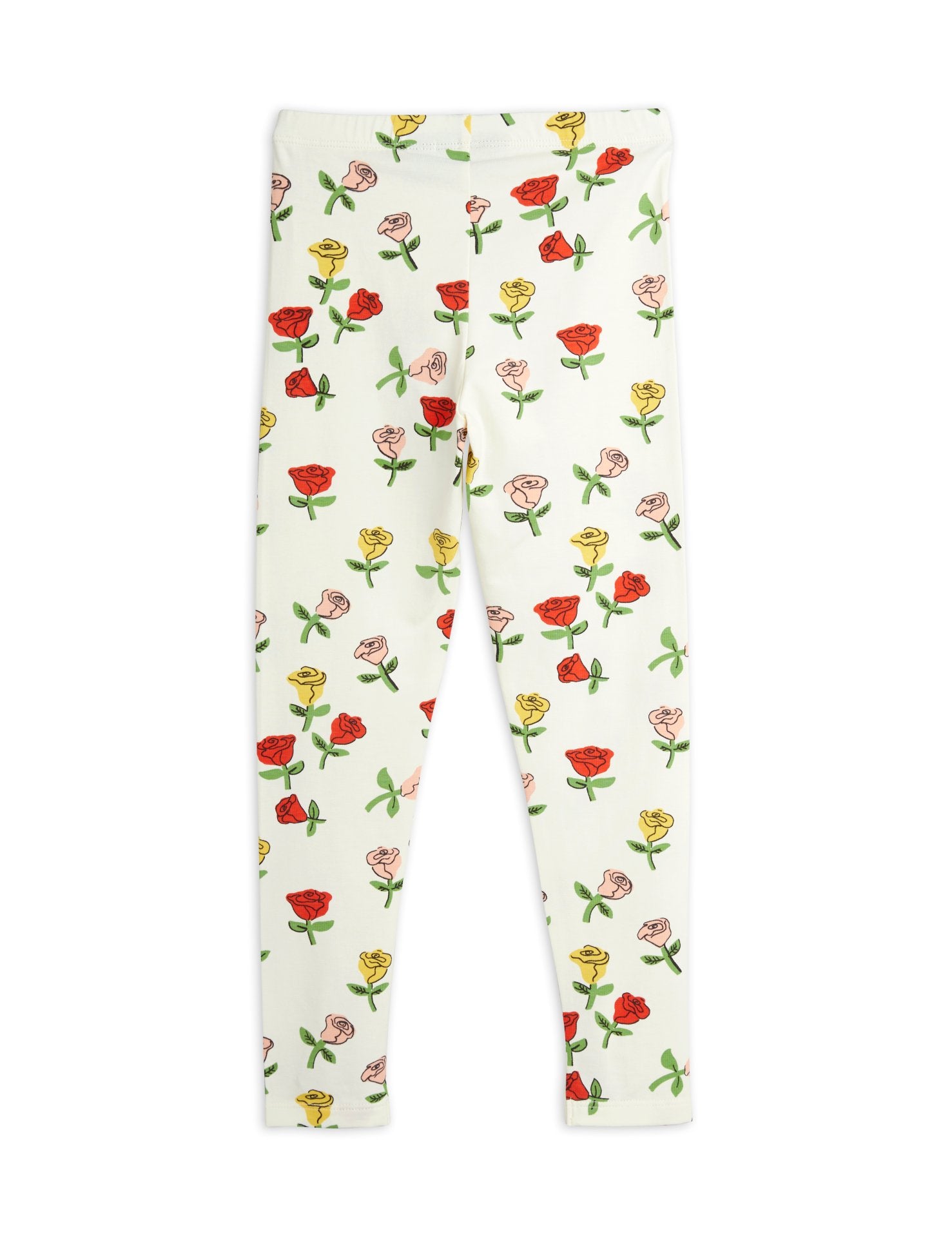 Mini Rodini Roses Leggings for Girls - Floral Print Stretchy Comfortable Kids Leggings | Perfect for Playdates, School & Everyday Wear