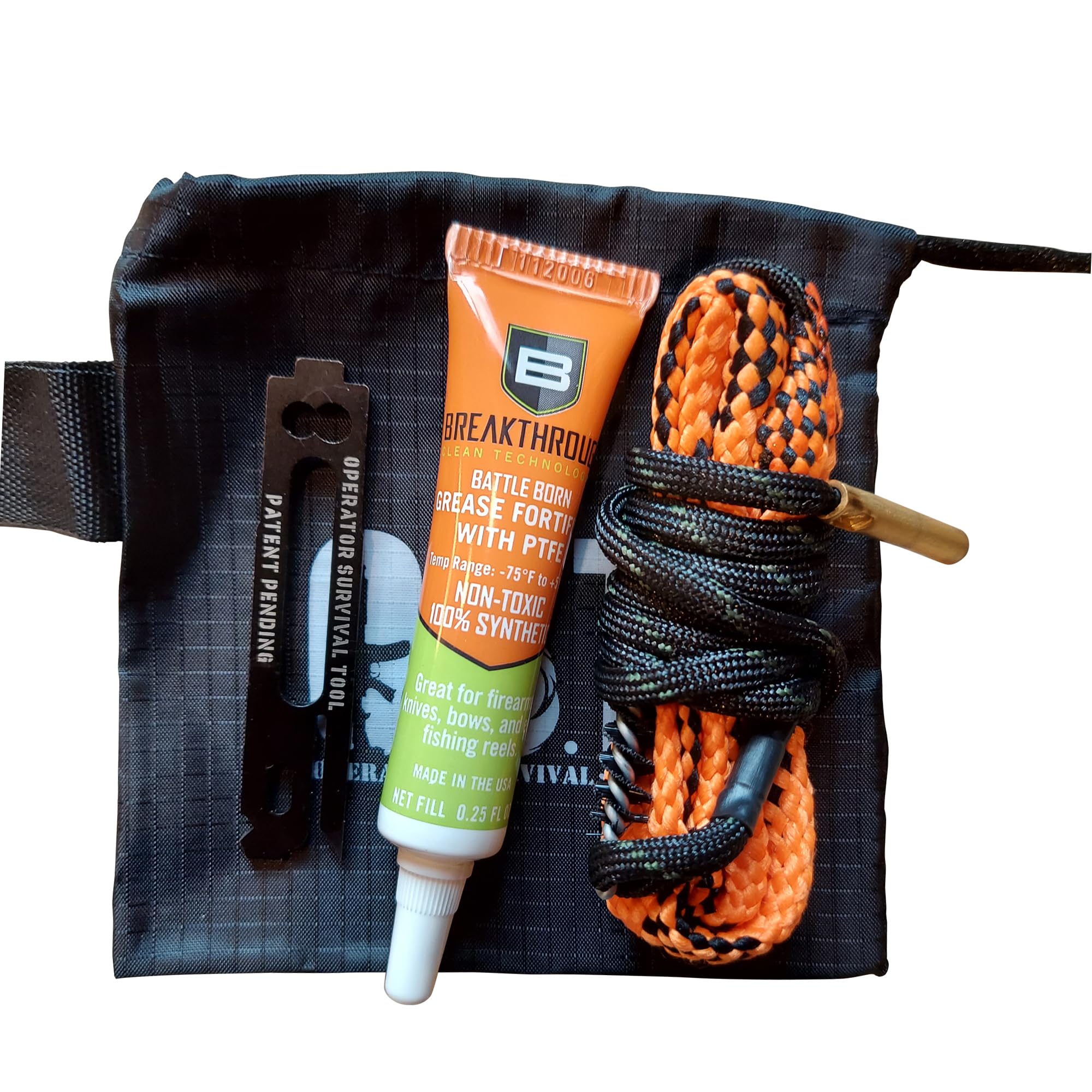 OST 223/556 Field and Range Kit - 4 Piece Gun Cleaning Kit for Pistols & Rifles | Carbon Scraper, Bore Snake, Gun Lube & Cleaner | Perfect for Outdoor Shooting, Hunting & Firearm Maintenance