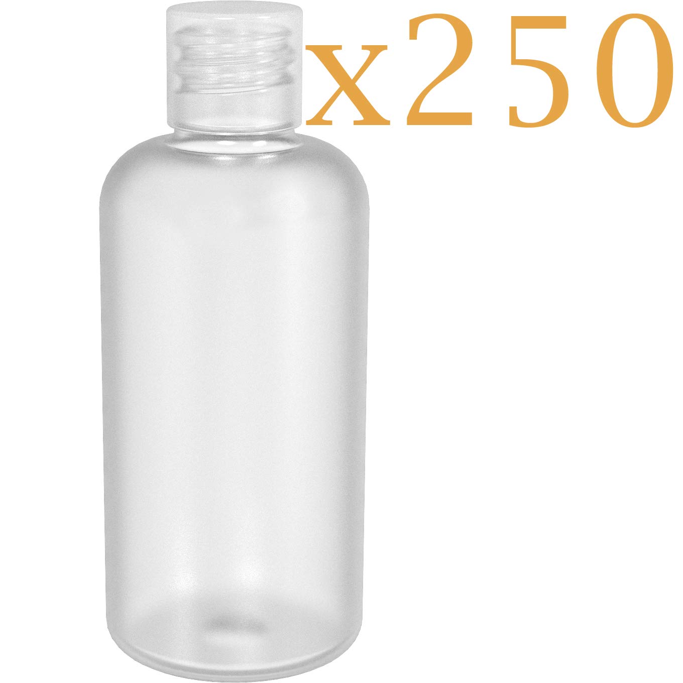 2 oz Plastic Travel Bottles Bulk (250 Count) - Refillable Hand Sanitizer, Shampoo, Lotion & Gel Containers for Travel, Toiletries & Personal Care - Perfect for Airplane Carry-On, Gym Bag & Vacation Essentials