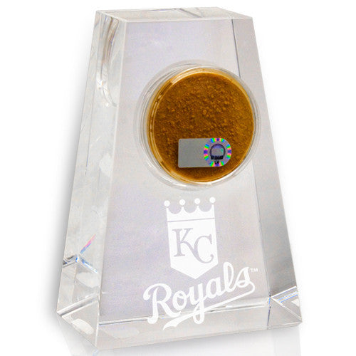 Authentic Kansas City Royals Taper Crystal with Game-Used Dirt - Limited Edition Collectible for Baseball Fans & Memorabilia Enthusiasts - Perfect for Display Cases, Man Caves, and Sports Themed Gifts