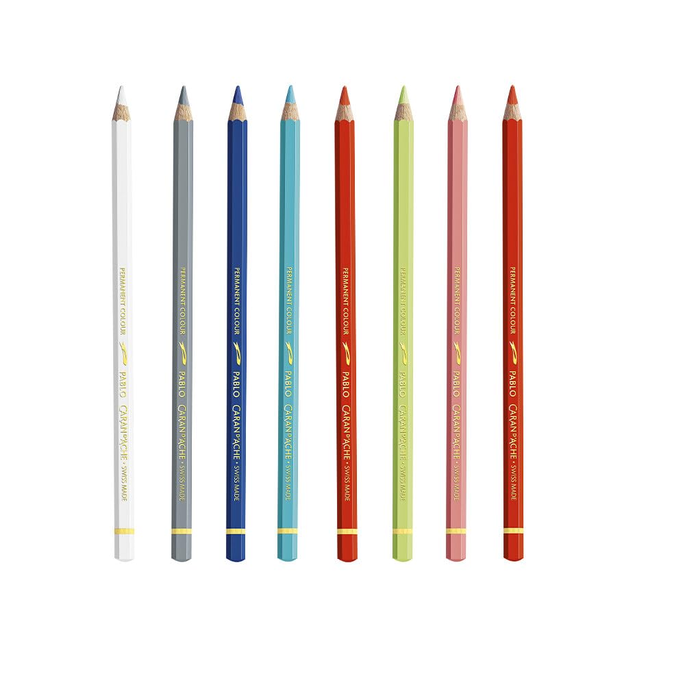 Premium Caran D'Ache Pablo Artist Colored Pencils - Set of 30 Vibrant Colors (666.330) | Professional Drawing, Sketching & Coloring for Artists, Students & Hobbyists