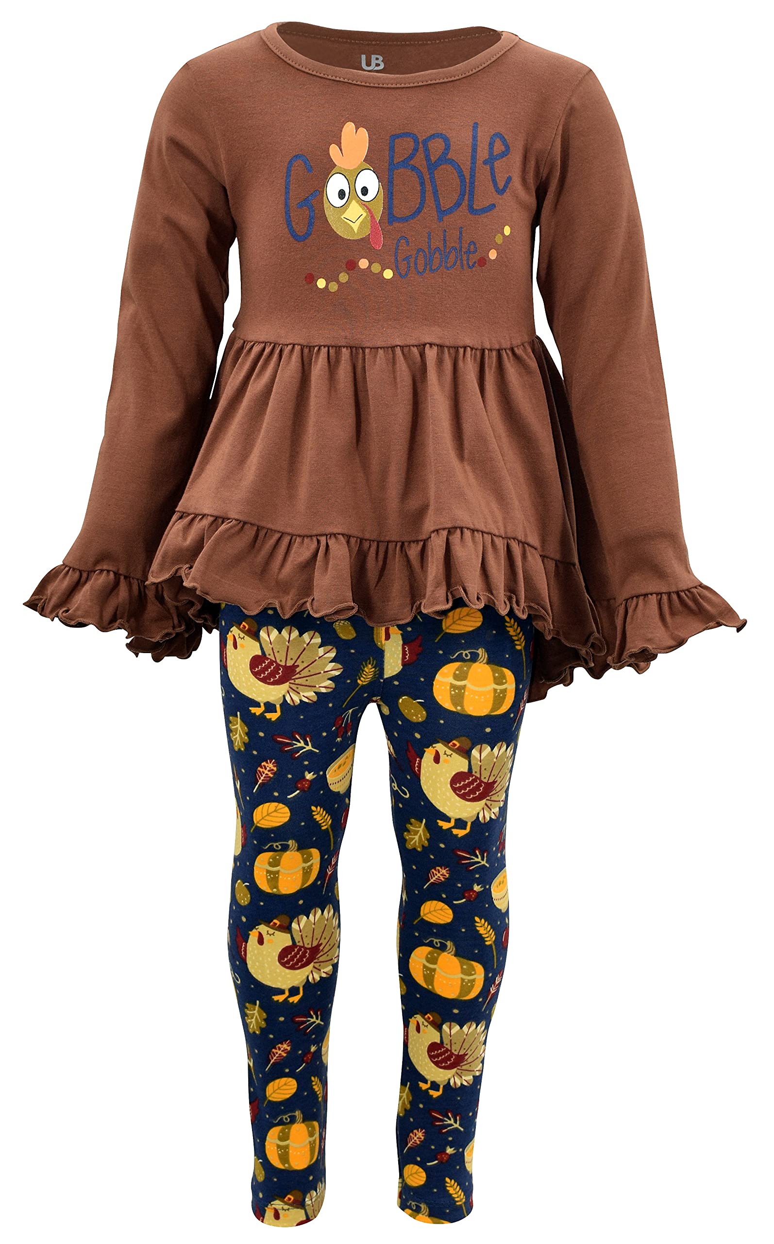 Adorable 2-Piece Baby Girl Outfit - Ruffled Long Sleeve Tunic & Leggings Set | Toddler Clothes for Playdates, Parties & Photo Shoots
