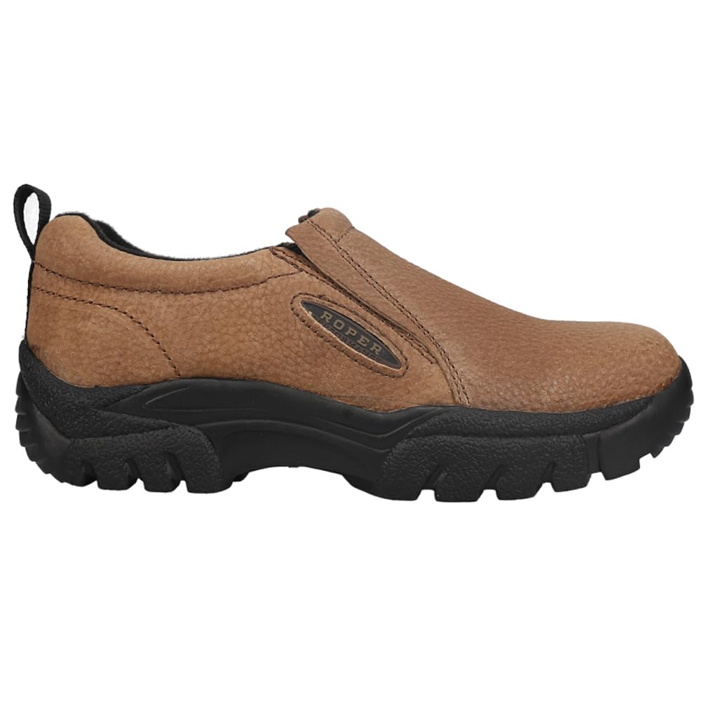 ROPER Men's Slip-On Casual Shoes - Lightweight Comfortable Brown Loafers for Walking, Travel & Everyday Wear