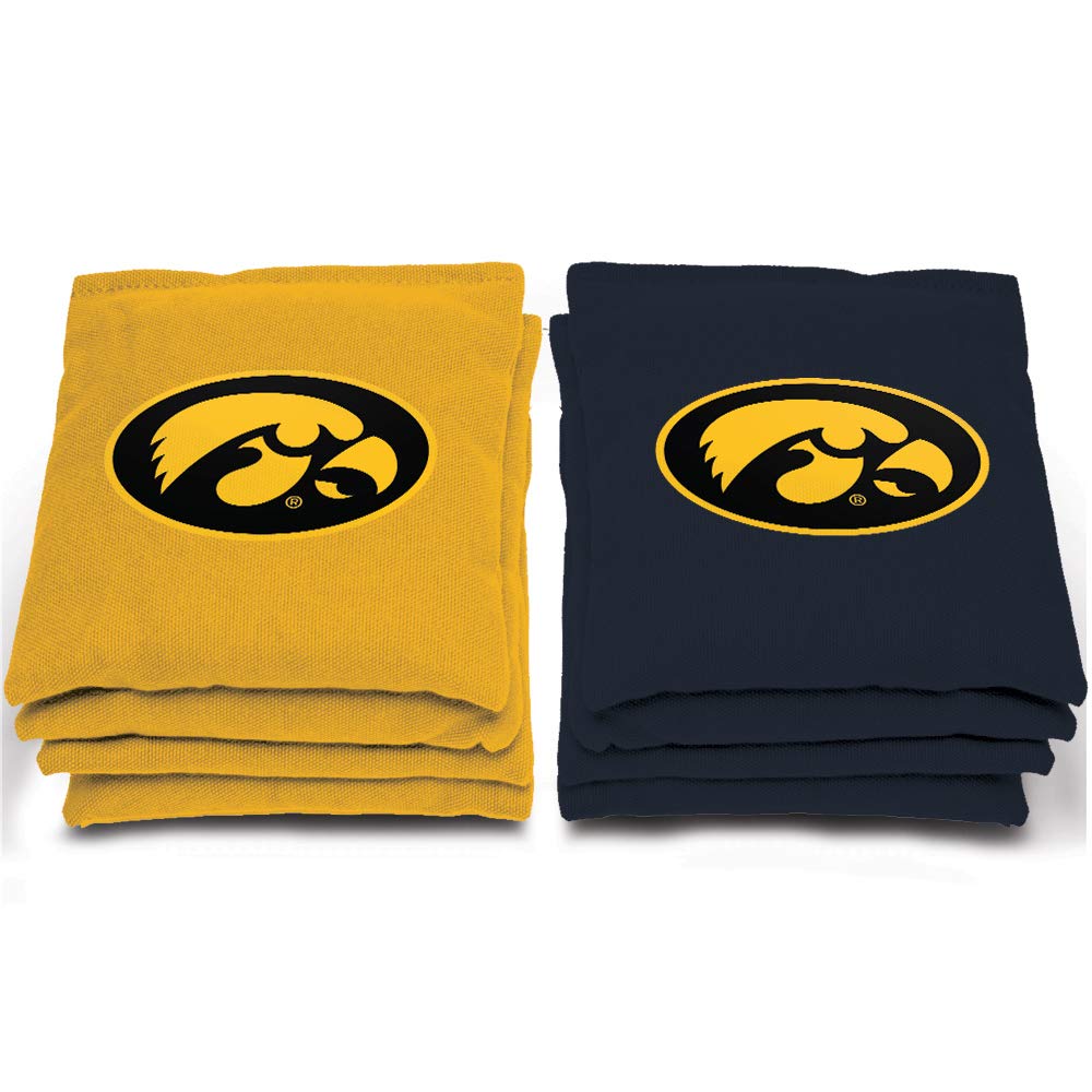 NCAA Distressed Cornhole Game Set with 8 Bean Bags - Official College Team Design for Tailgating, Backyard Parties & Outdoor Fun