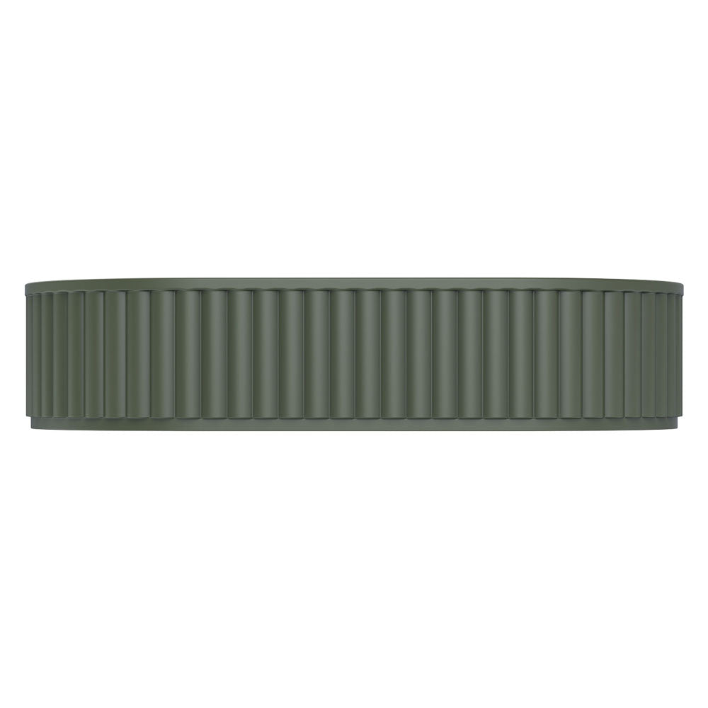 Fienza CSB804F Minka Pill Solid Surface Above Counter Bathroom Sink, Forest Finish - Modern Vanity Basin for Contemporary Home Decor