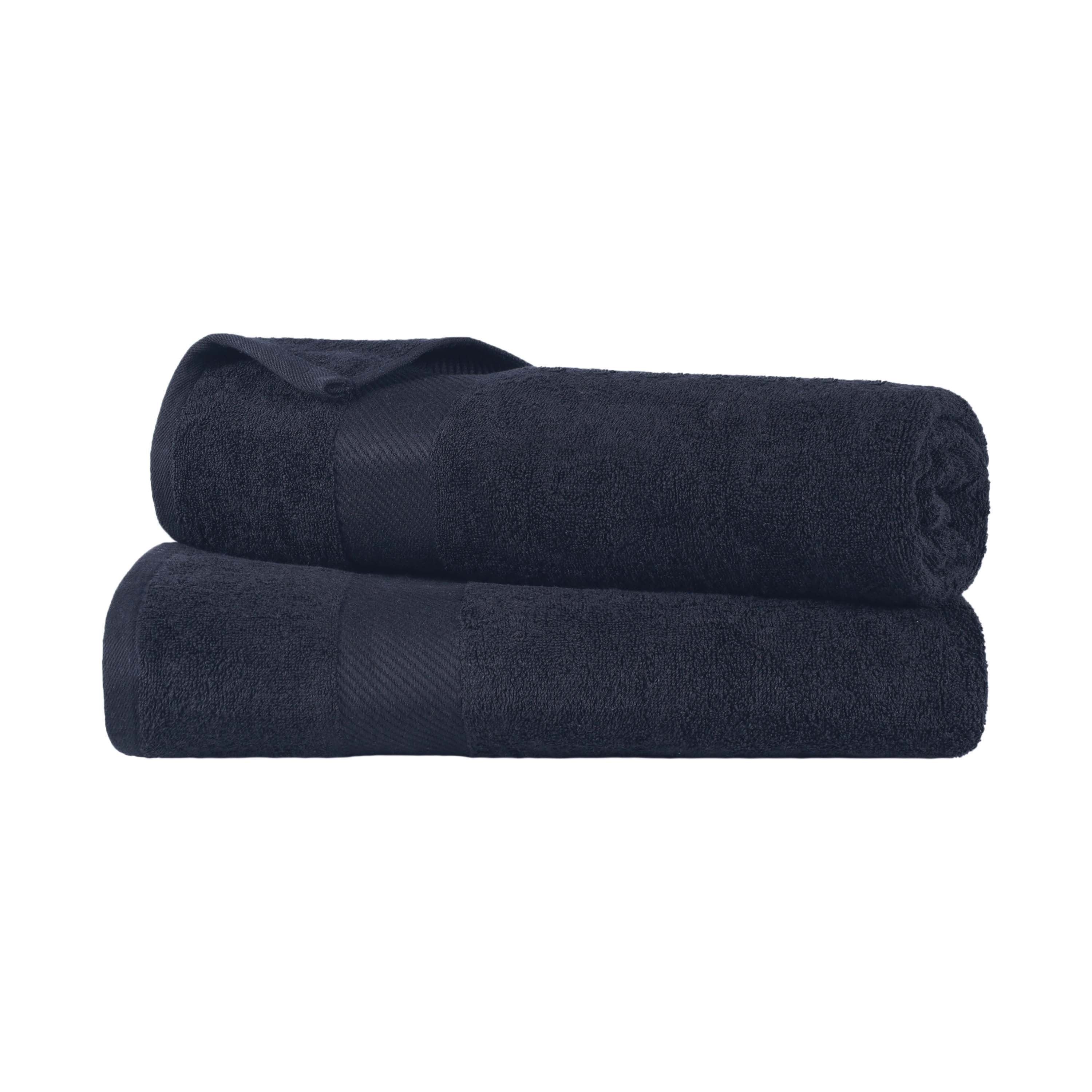 Premium Egyptian Cotton 2-Piece Bath Sheet Set with Luxury Dobby Border - Ultra Soft & Absorbent Towels for Spa, Hotel & Home Bathroom Luxury