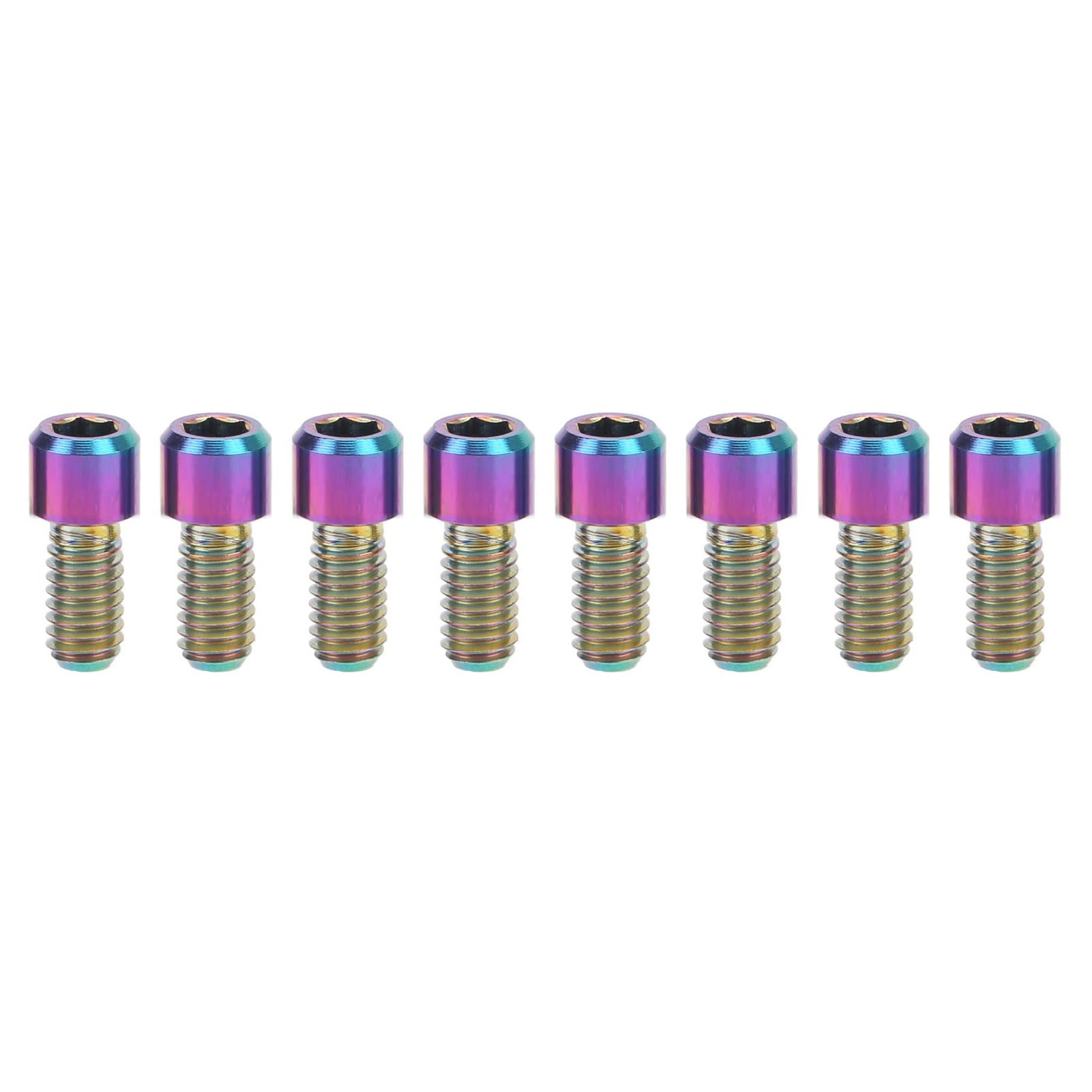 Titanium Alloy Bike Pedal Bolts 8Pcs M4 8mm - Non-Slip for Mountain Biking