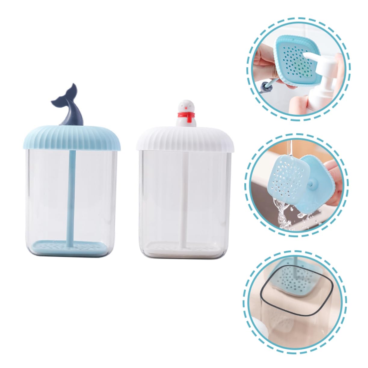 Homoyoyo 2-Pack Manual Foam Maker for Facial Cleansing - Travel-Friendly Bubble Maker for Face Wash & Skincare - Creates Rich Whipped Foam from Gels & Cleansers - Perfect for Daily Skincare Routine & Travel Essentials