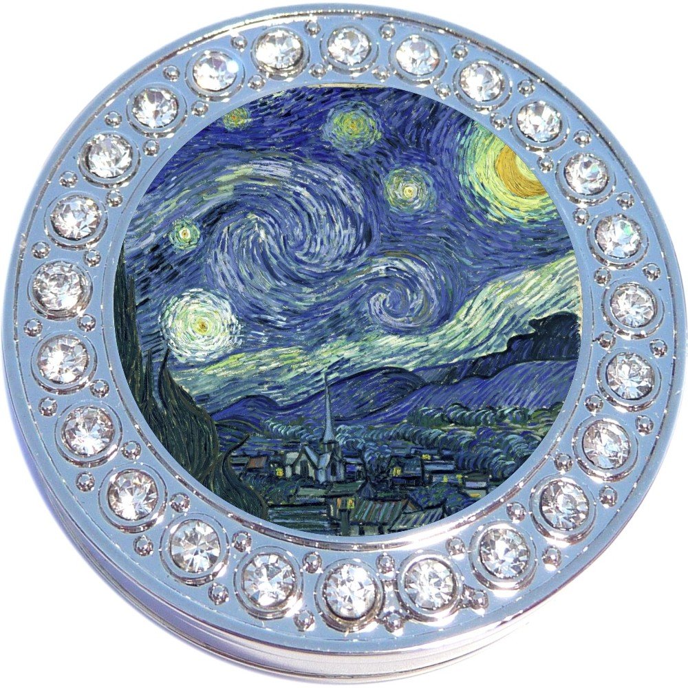 New Charms Clear Accent Starry Night Photo Purse Hanger - Handbag & Table Hook for Women's Bags, Restaurants, and Home Decor