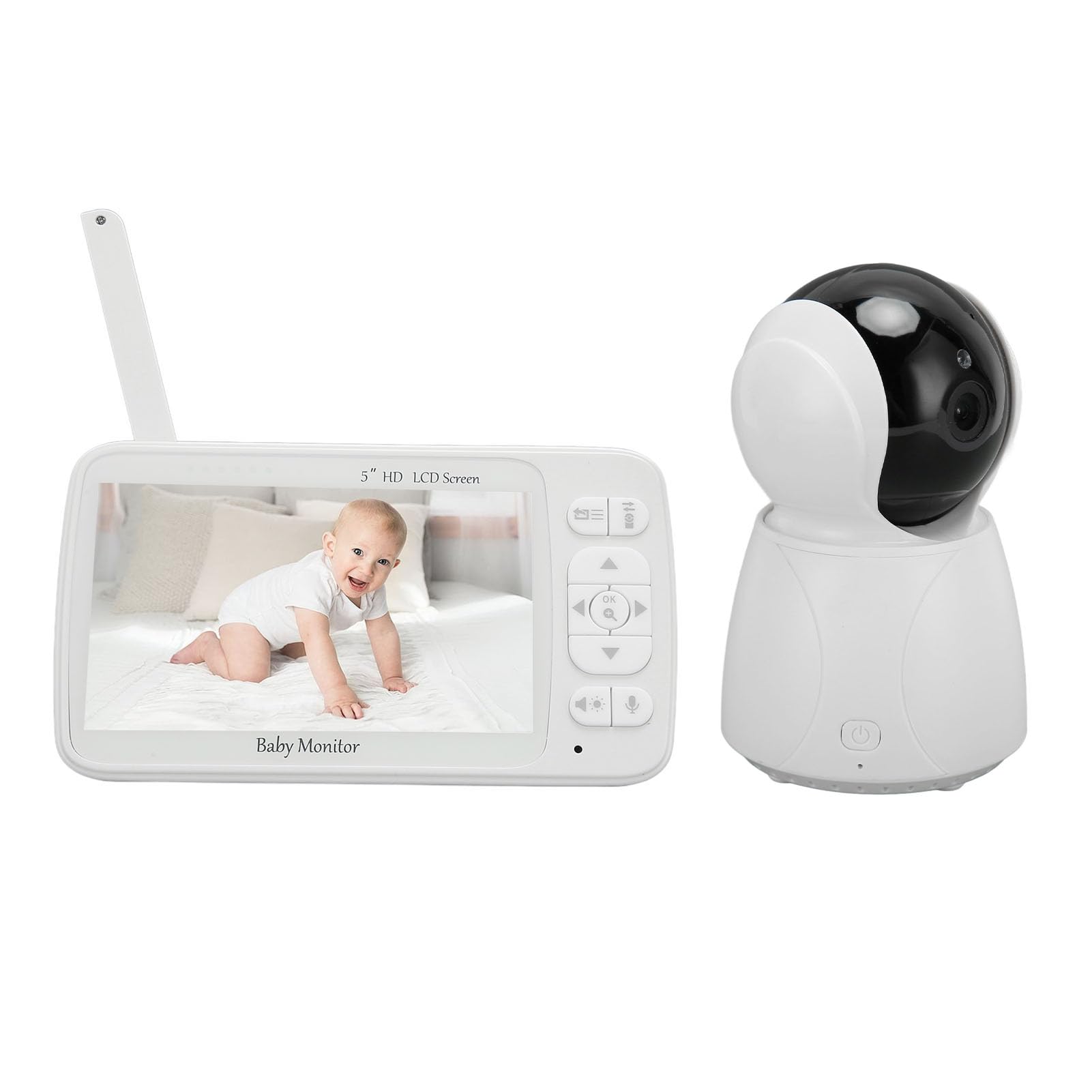 Baby Monitor with 2-Way Audio, 3X Zoom & Night Vision - 1000ft Long Range, 100-240V Home Security Camera (US Plug) for Nursery, Bedroom & Travel