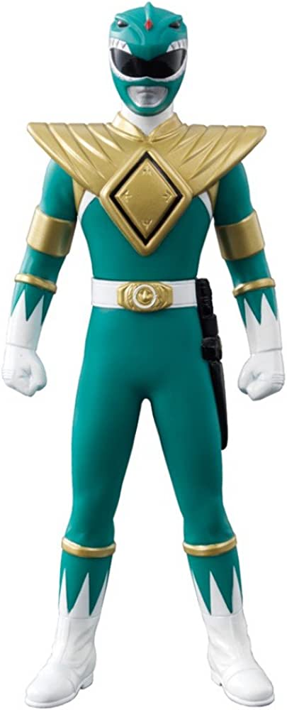 Bandai Gokaiger Hero Series Kyouryuu Sentai Zyuranger Mighty Morphin Green Ranger Vinyl Action Figure - Collectible Power Rangers Toy for Display & Play