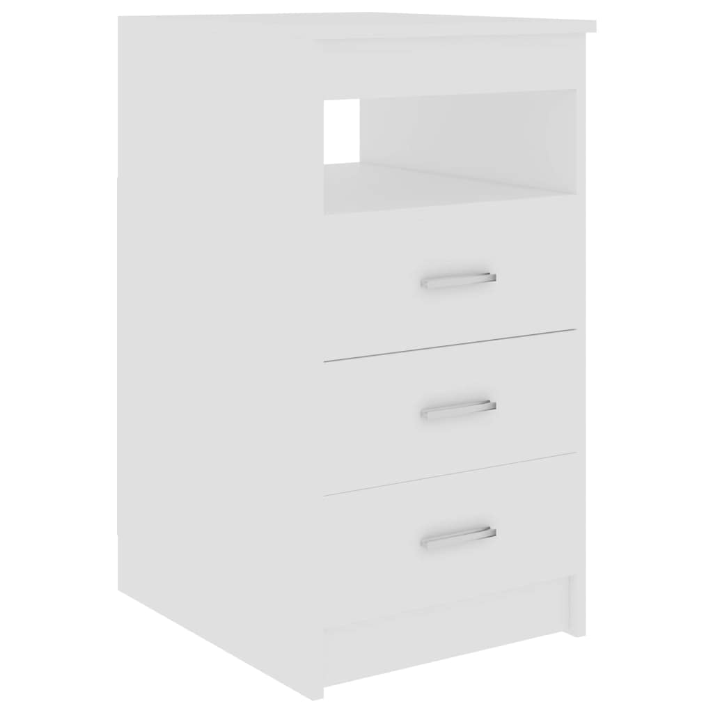 vidaXL White Engineered Wood Drawer Cabinet - Home, Bedroom, Living Room & Office Storage Solution | Under Desk Chest, File Locker & Furniture Organizer for Small Spaces