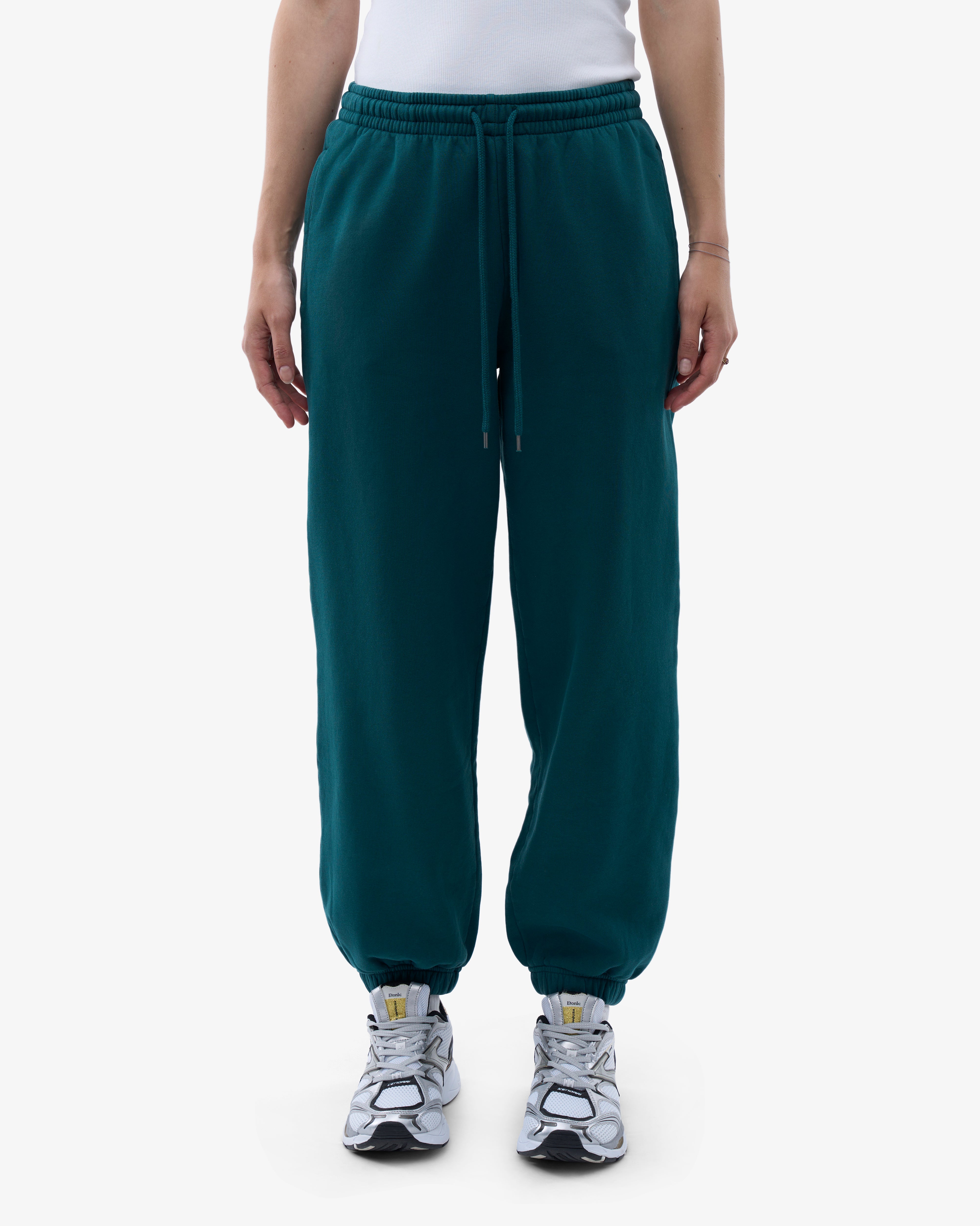 Organic Relaxed Sweatpants for Women - Soft Comfortable Lounge Pants in Ocean Green - Perfect for Yoga, Home Wear and Casual Outfits