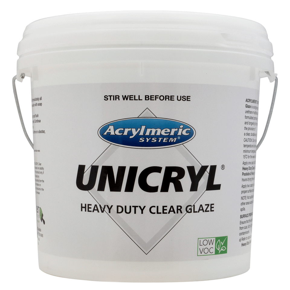 Unicryl HD Clear Glaze 1L - Premium Poolside & Paving Sealant for Waterproof Protection - Ideal for Outdoor Concrete, Stone & Tile Surfaces