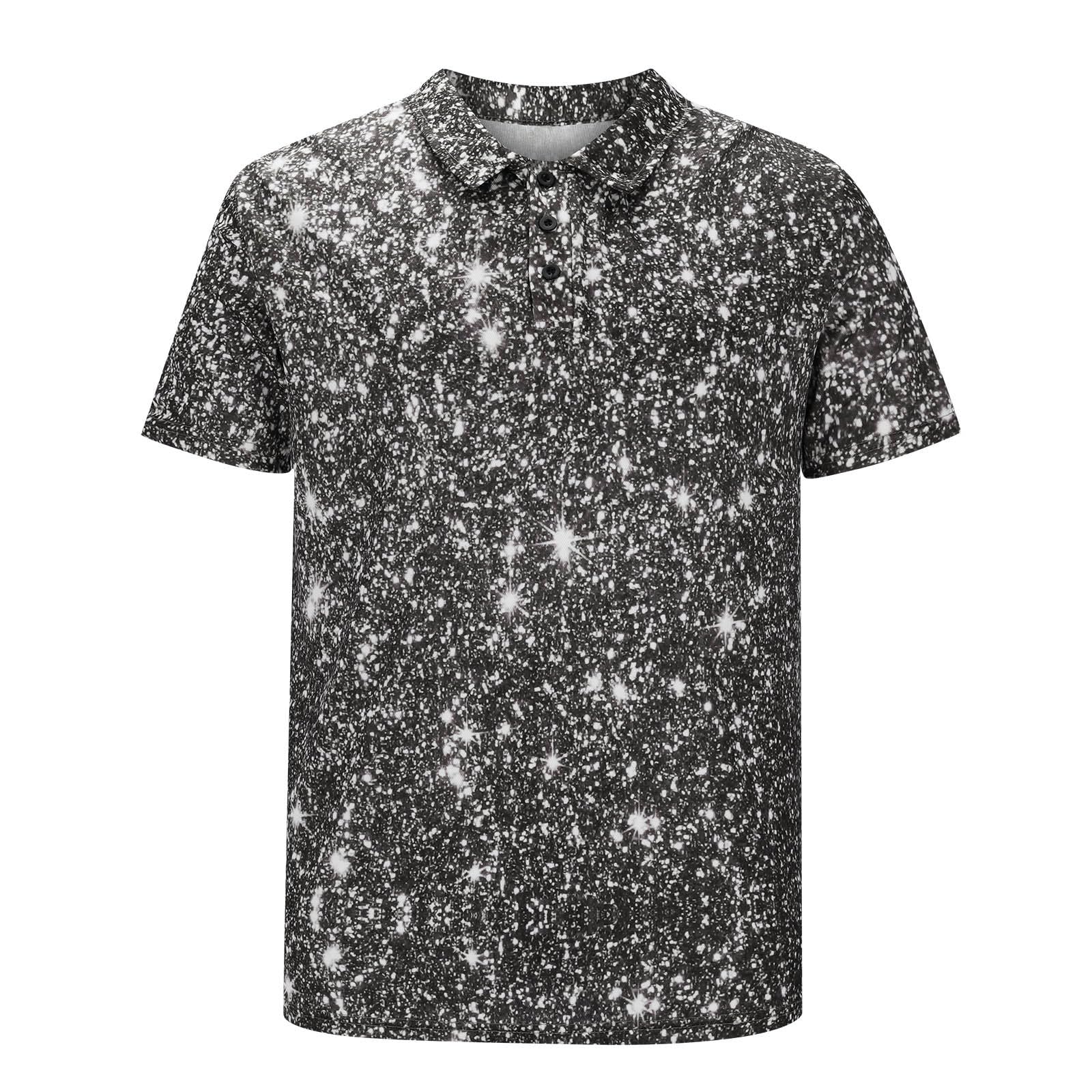 Men's Printed Polo Shirts | Short Sleeve Casual T-Shirts | Summer Golf & Work Wear | Breathable Fashion Top for Office, Golf & Outdoor Activities 2024