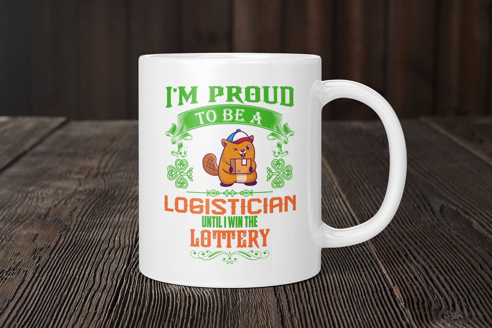 Funny Coffee Mug - Proud Logistician Until Winning Lottery - Humorous Gift for Men, Women, Coworkers & Family - Perfect Birthday, Christmas Present - Novelty Cup for Office, Home & Daily Use