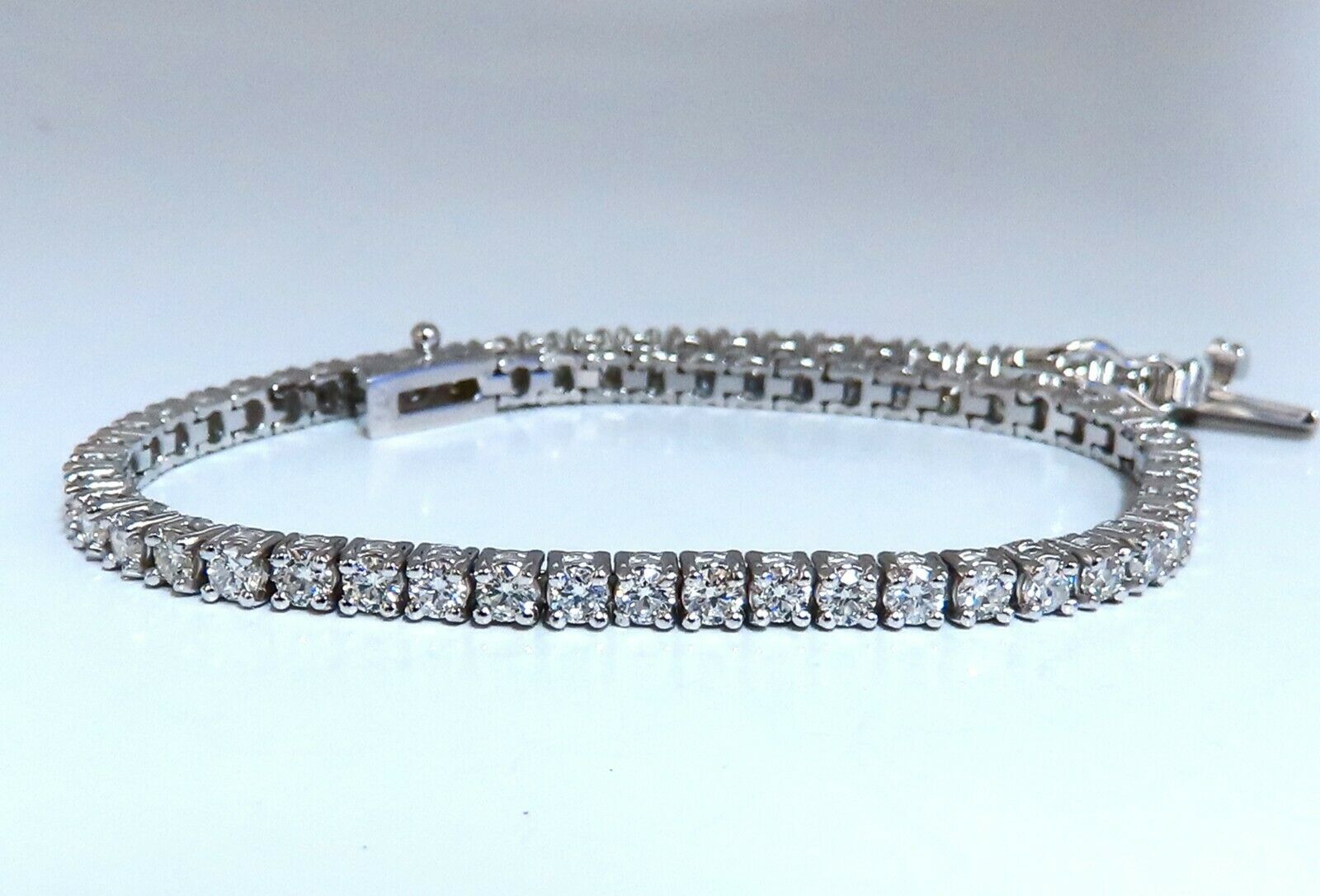 2.87 Carat Natural Diamond Tennis Bracelet in 14K Gold - Classic Riviera Design for Women - Perfect for Weddings, Anniversaries & Special Occasions