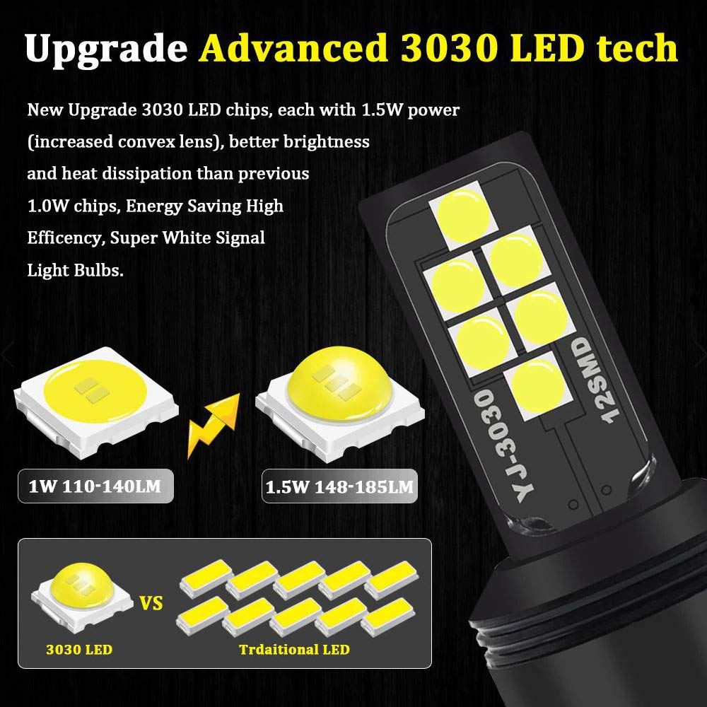 SOCAL-LED 3156 3157 Ice Blue LED Turn Signal Bulb - 3030 SMD Technology, Ultra Bright DRL, Brake & Parking Light - Pack of 2 - Perfect for Car, Truck, SUV & Motorcycle Customization