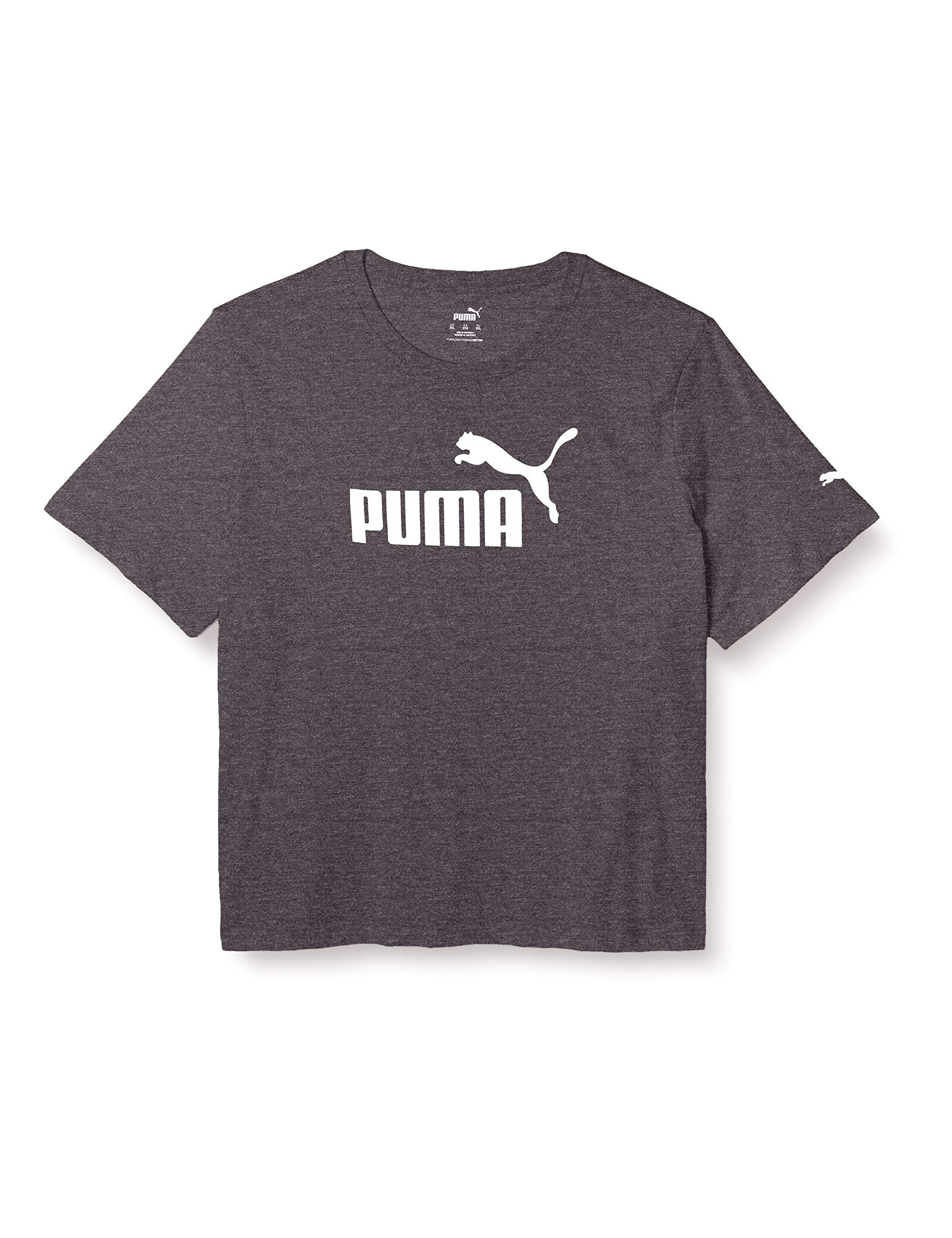 PUMA Men's Essentials Logo T-Shirt - Soft Cotton Short Sleeve Crewneck Tee for Casual Wear, Gym & Everyday Outfits
