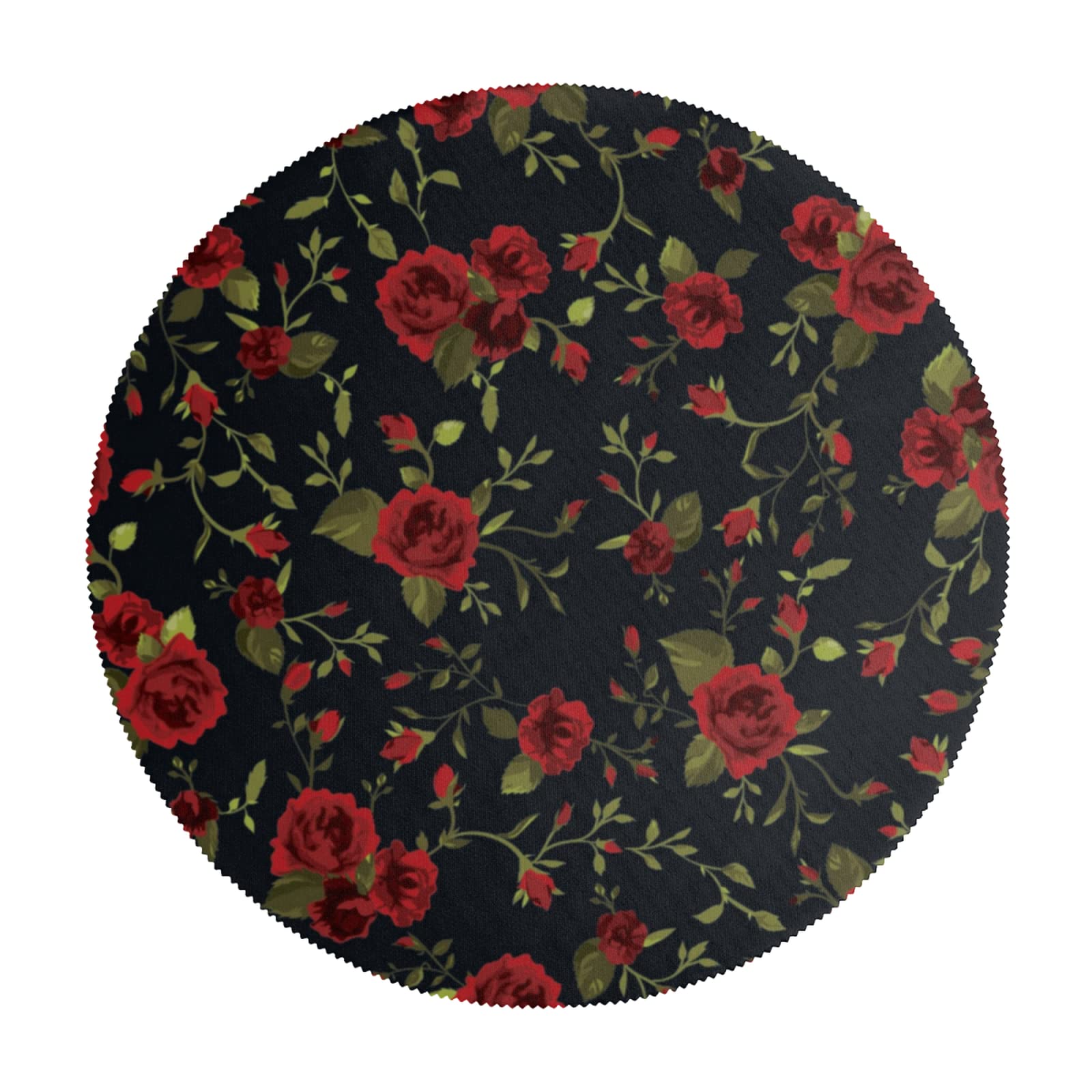 Premium Black Safflower Round Placemats Set - Heat Resistant & Non-Slip Dining Table Mats for Indoor/Outdoor Use - Perfect for Dinner Parties, BBQs, and Everyday Meals