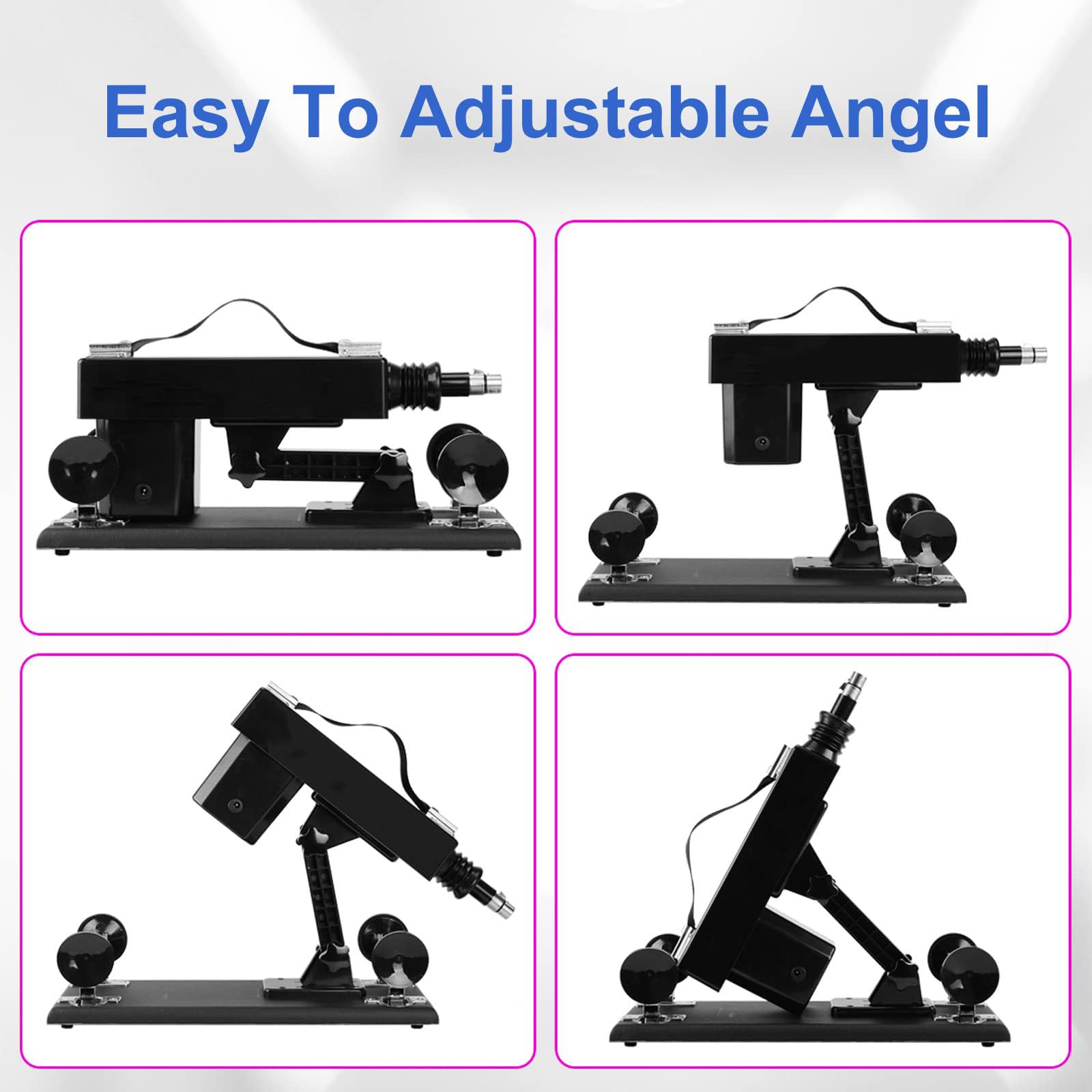 Premium Automatic Sex Machine with 3 XLR Connectors - Adjustable Thrusting Dildo for Adults - 8 Interchangeable Attachments for Couples & Solo Play - Powerful Adult Toy for Bedroom & BDSM Scenes