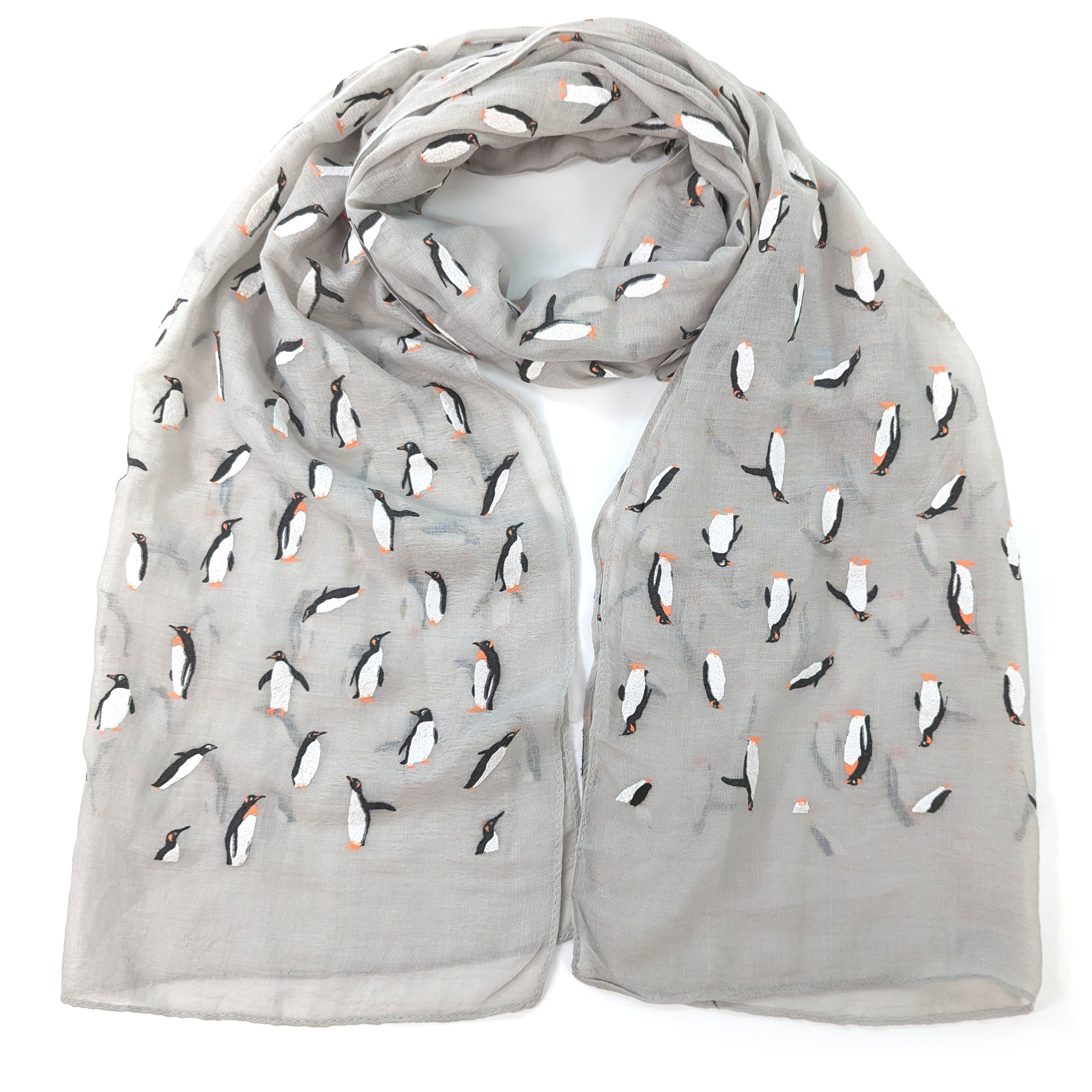Penguin-Themed Scarf & Bracelet Gift Set in a Cracker Box - Perfect for Christmas Presents, Holiday Gifts & Winter Accessories