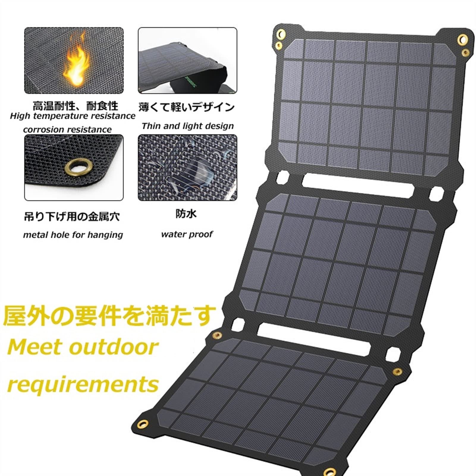 21W Foldable Portable Solar Panel with 2 USB Ports - 5V Solar Charger for Power Stations, Outdoor Camping, RV Travel & Emergency Power Backup | Compact Solar Generator for Phones, Tablets & Small Devices