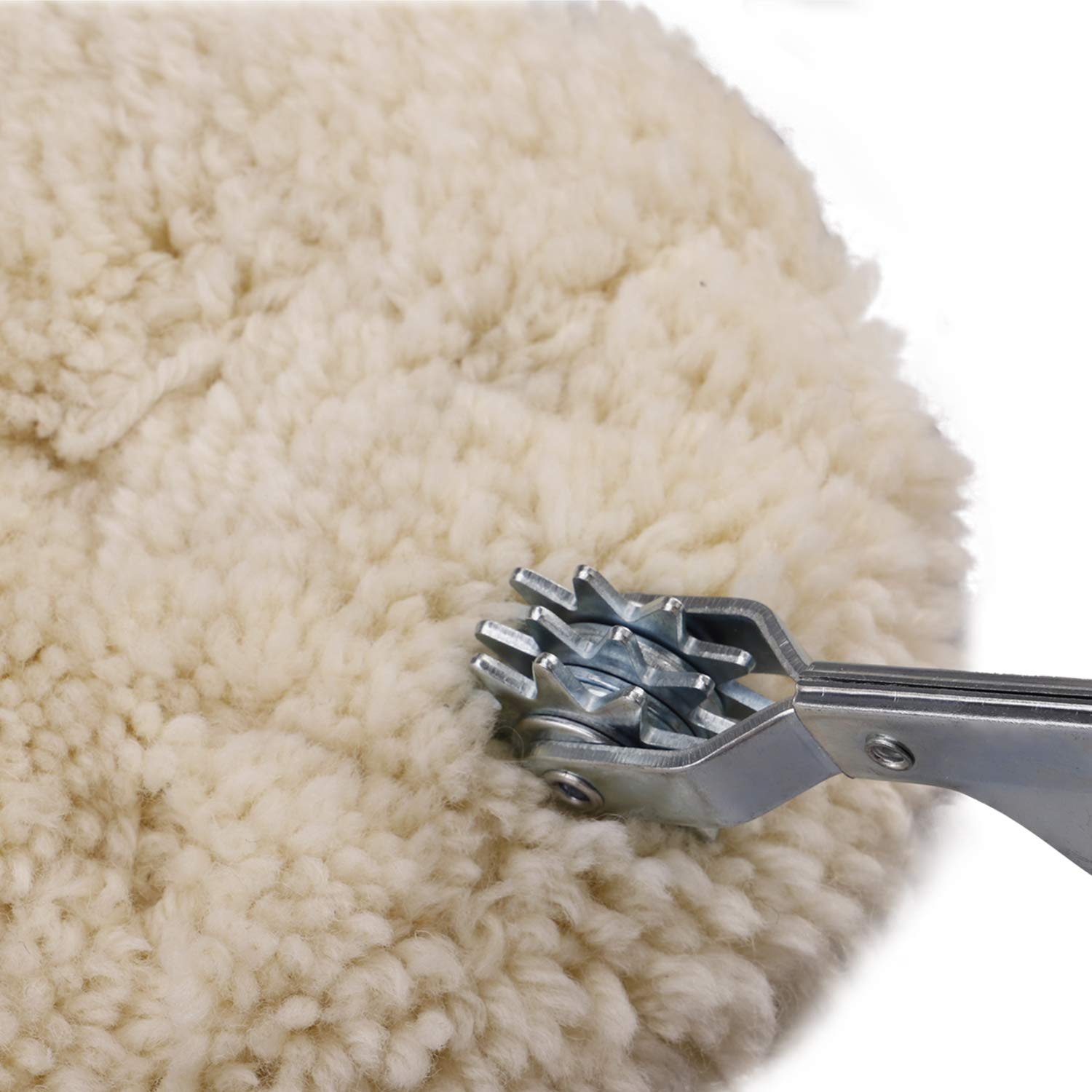SPTA Polishing Pad Conditioning Brush & Spur Tool Set - Professional Car Buffing Pad Cleaner for Wool & Foam Pads - Perfect for Auto Detailing, Polishing & Waxing Applications