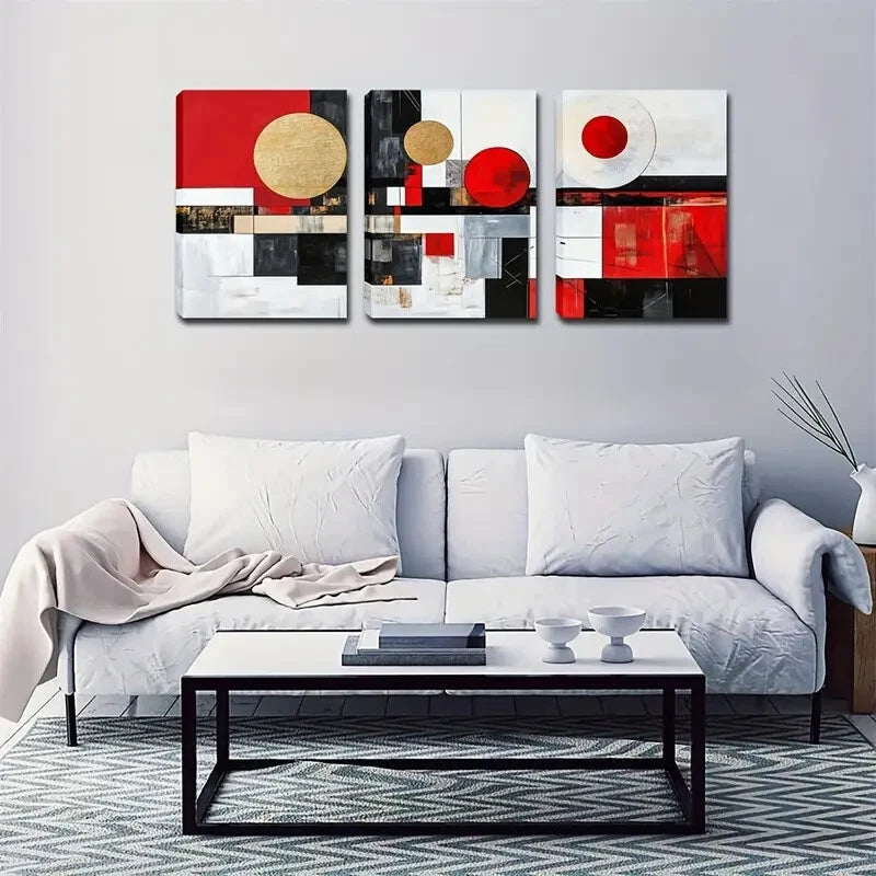 3-Piece Triple Frame Creative Wall Art Set - 40x60cm High Quality Canvas Prints | Australian Made | Ready to Hang - Perfect for Living Room, Bedroom & Office Decor
