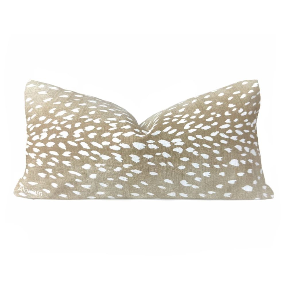 Deer Hide Print Pillow Cover - Soft Fawn White Animal Pattern Decorative Cushion Case for Living Room, Bedroom, and Nursery Decor