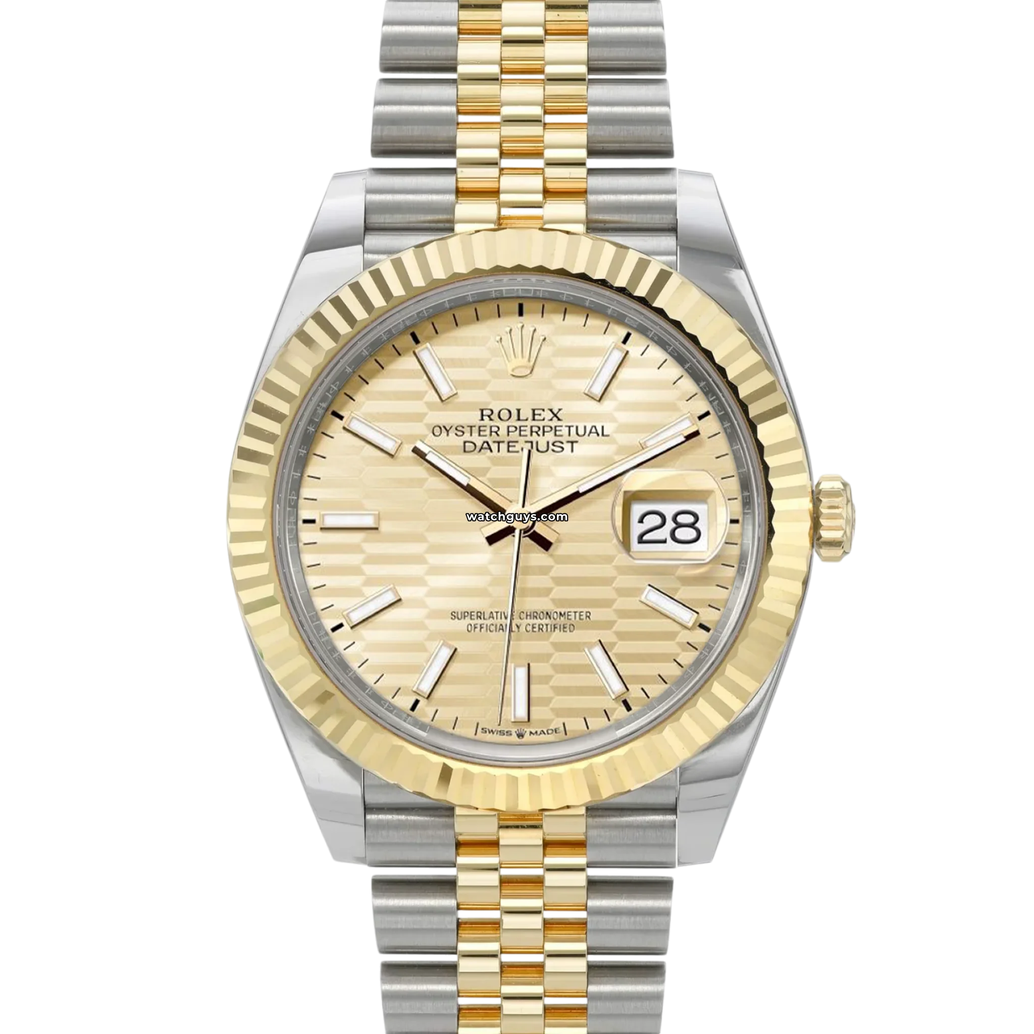 Rolex Datejust 126333 Men's Watch - 41mm Stainless Steel & 18K Gold, Champagne Dial with Diamond Hour Markers - Luxury Dress Watch for Business & Formal Occasions
