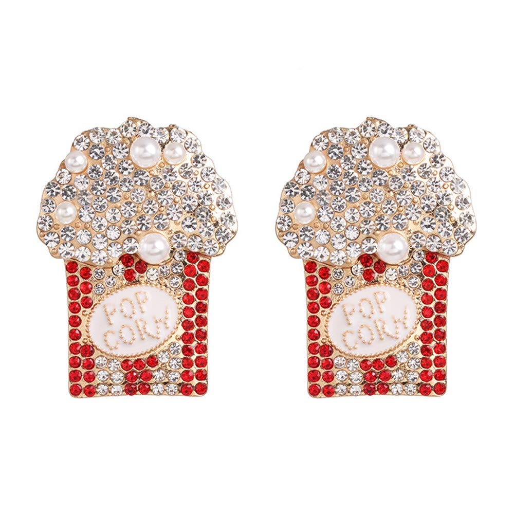 Sparkling Rhinestone Crab & Cactus Hoop Earrings for Women - Elegant Pentagram Dangle Earrings with Crystal Pearls | Trendy Statement Jewelry for Parties, Dating & Daily Wear