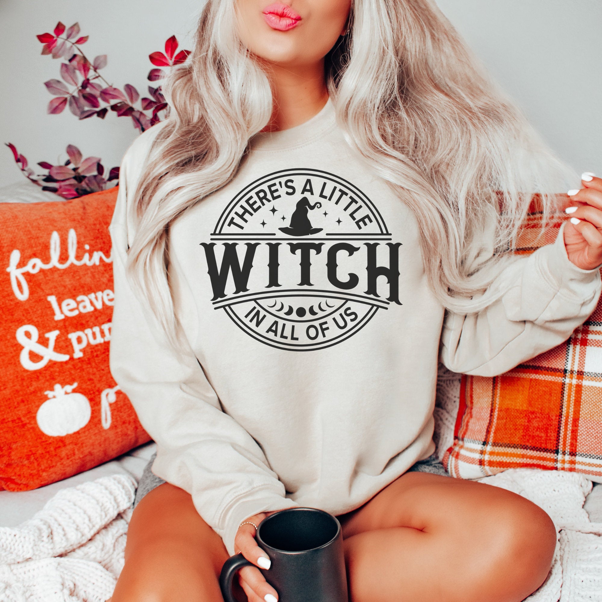 Practical Magic Witch Shirt - Halloween Sweater & Witchy Clothes for Women - Retro Halloween Pullover for Costume Parties & Spooky Events