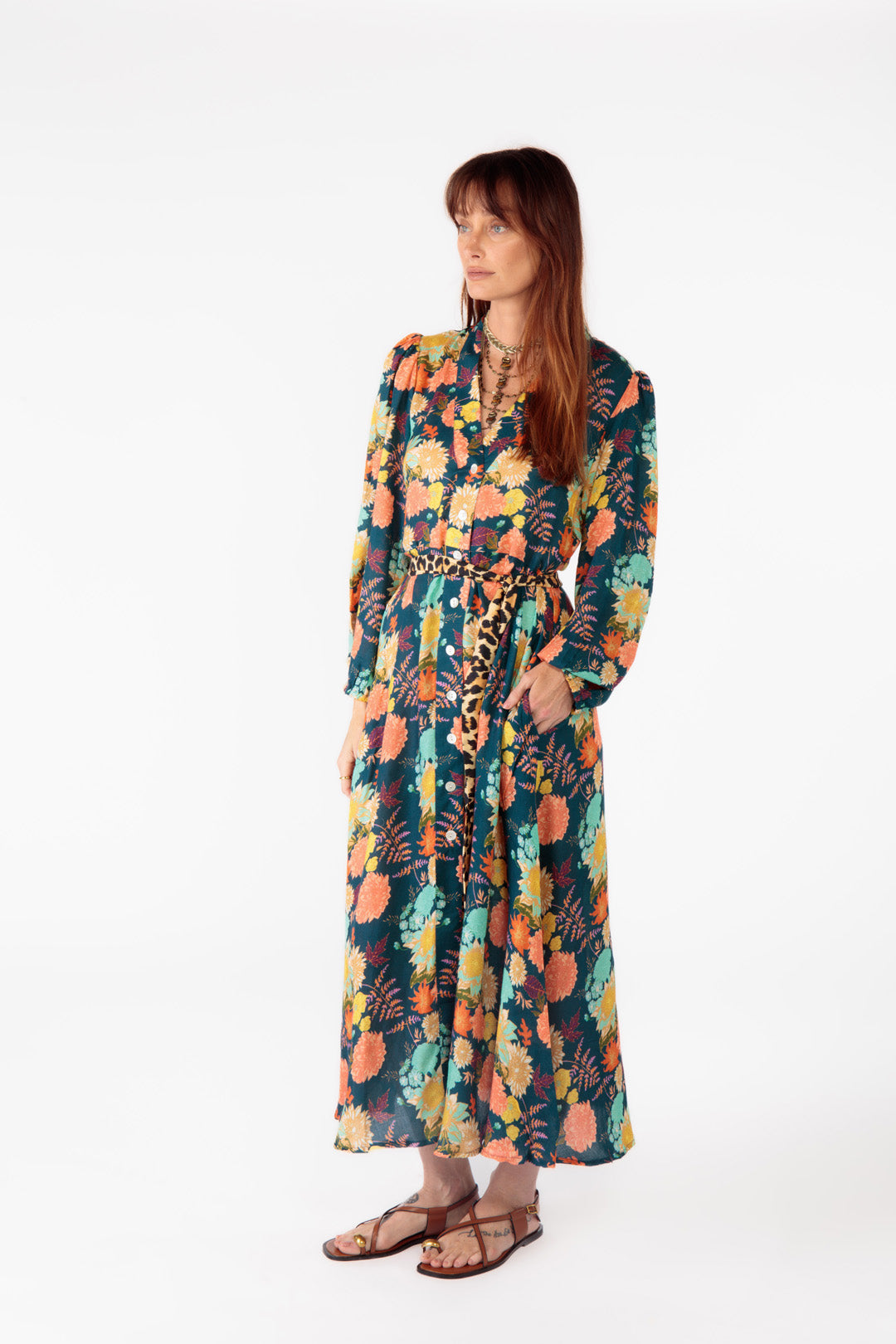 Raphael Women's Maxi Dress - Flowy Long Summer Dress with Pockets, Casual Boho Beach Dress for Vacation, Party, and Everyday Wear