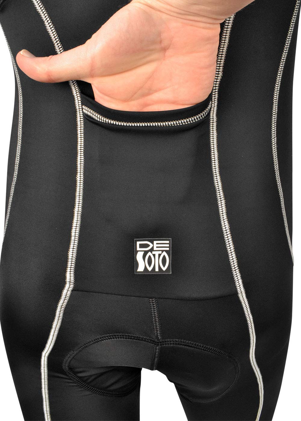 De Soto Mobius Bib Short - Men's Cycling Bib Shorts with Comfortable Fit & Breathable Fabric for Road & Mountain Biking | Perfect for Long Rides & Training Sessions