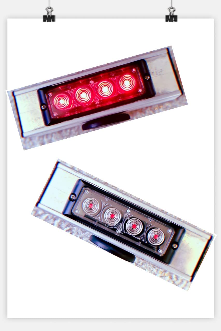 Wireless LED Tow Lights with Red Stop/Tail/Turn Signals - High Power Magnetic Base & 4-Pin Round Transmitter - USA Warranty & Lifetime Service - Perfect for Trailers, Trucks & Emergency Vehicles