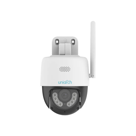 Uniview Uho P1A M3F4D Uniarch 3MP Weatherproof WiFi Active Deterrence Mini Pan & Tilt IP Security Camera with 4mm Fixed Lens - Indoor/Outdoor Home & Business Surveillance