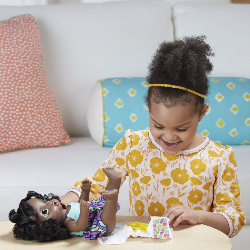 Baby Alive Delicious Spaghetti Doll with Black Hair (Hasbro C0965105) - Interactive Pretend Play Toy for Toddlers & Kids Ages 3+ | Perfect for Role Play, Birthday Gifts & Imaginative Playtime