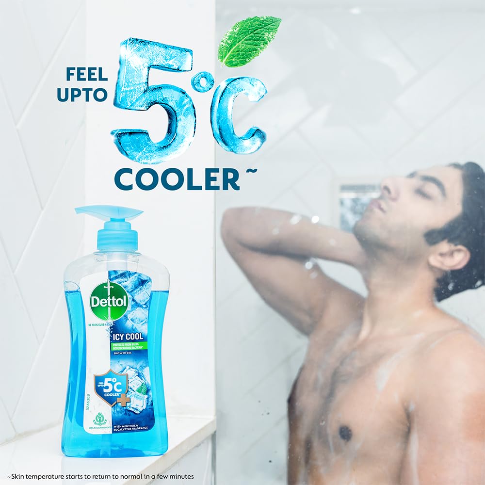 Dettol Cool Body Wash and Shower Gel - 500ml (Pack of 2) | Antibacterial & Refreshing | For Daily Hygiene & Post-Workout Cleanse