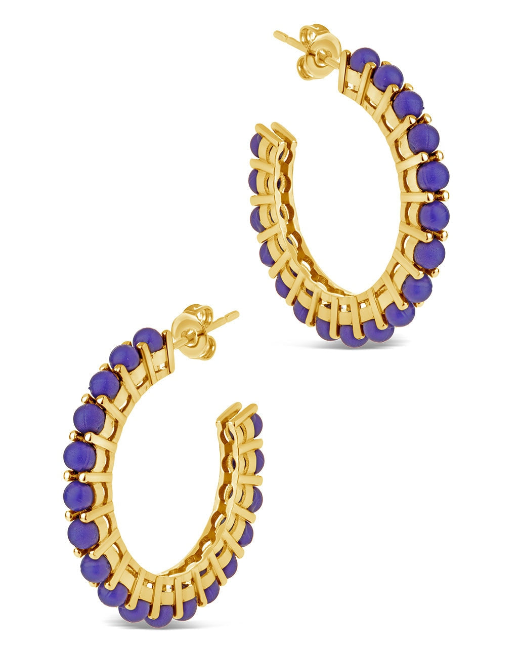 Noella Beaded Hoop Earrings for Women - Trendy Bohemian Jewelry - Handmade Beaded Hoops - Perfect for Parties, Weddings & Everyday Wear