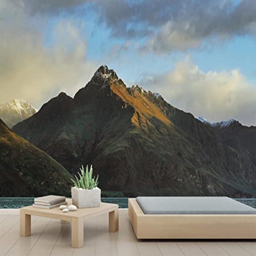 3D Mountains Sunlight PVC Self-Adhesive Wallpaper - Peel and Stick Wall Mural for Bedroom & Living Room Decor - 110