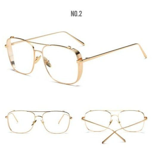 Stylish Peyton Metal Square Glasses Frame - Trendy Eyewear for Men & Women | Perfect for Reading, Driving & Fashion Accessories