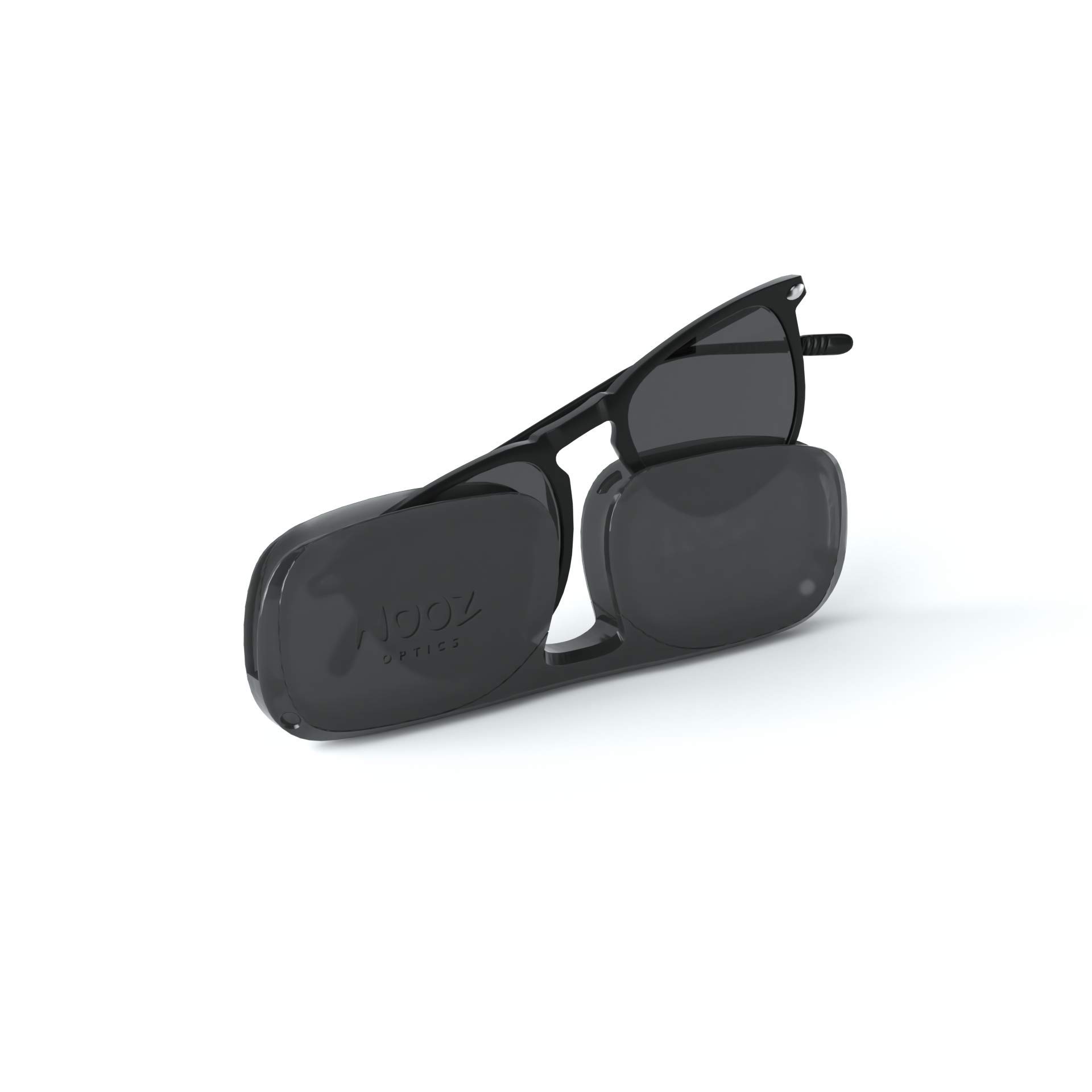 NOOZ Optics Unisex Reading Sunglasses - Slim Lightweight Magnifying Sun Glasses with Case | DINO Square Frame | Perfect for Outdoor Reading, Driving & Travel