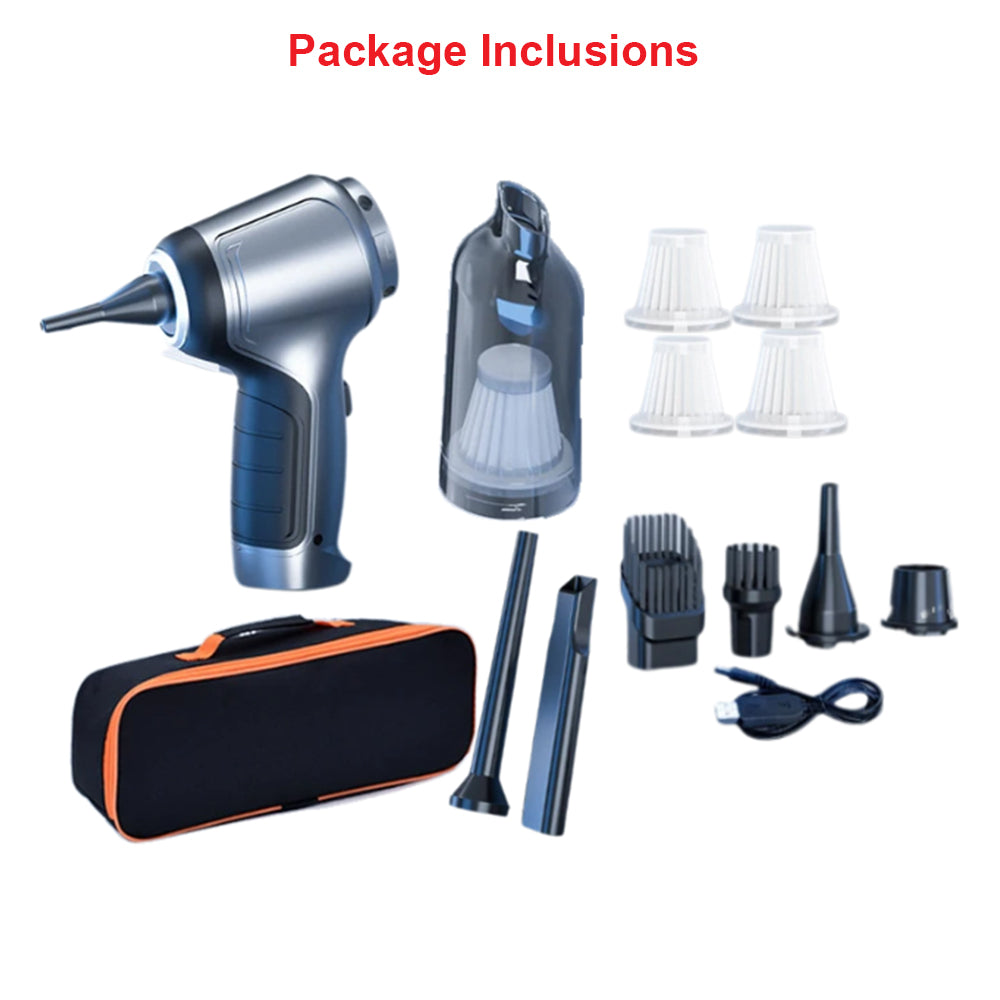 ANYCO Anymob Portable Handheld Vacuum Cleaner with Dust Bag - Powerful Suction for Home, Car, Pet Hair - Compact & Lightweight (Dark Grey) - Perfect for Quick Cleanups on Furniture, Stairs, and Small Spaces